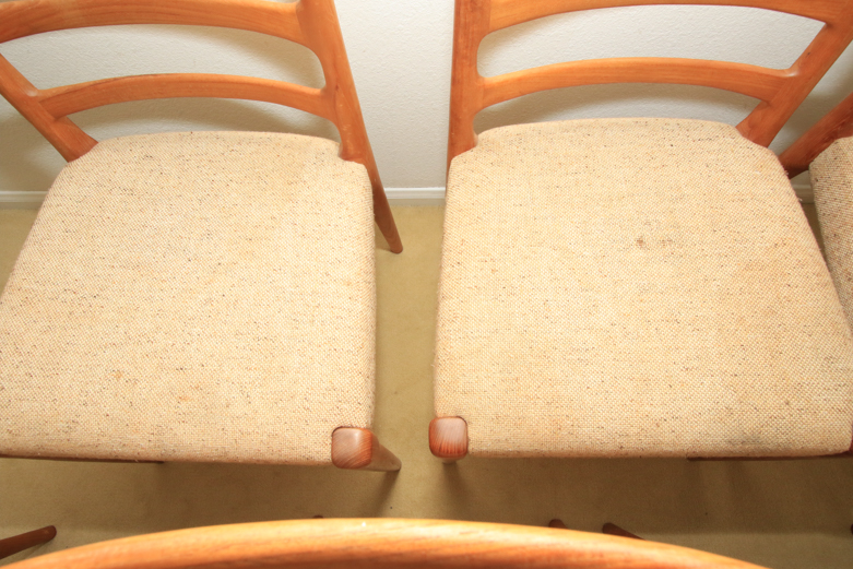 Eight Danish Modern Style Dining Chairs