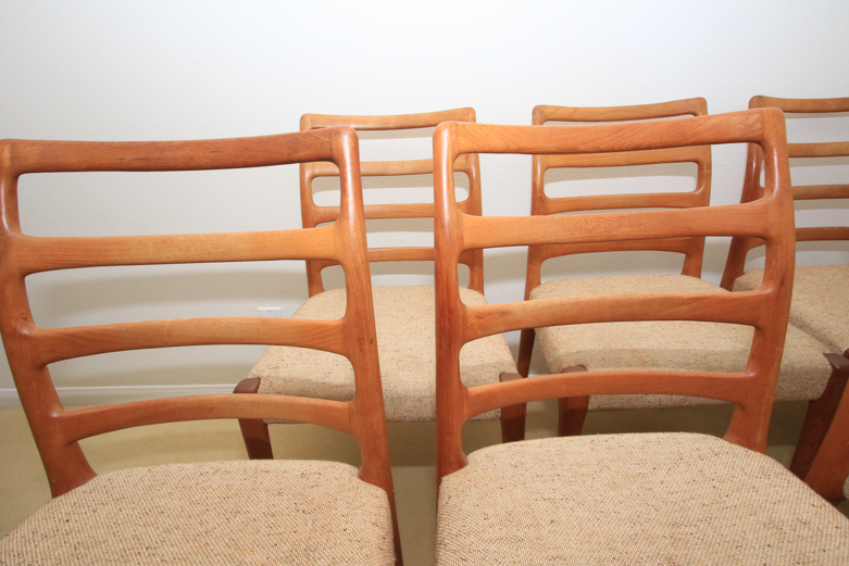 Eight Danish Modern Style Dining Chairs