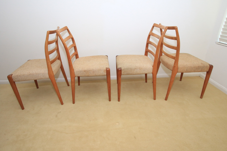 Eight Danish Modern Style Dining Chairs
