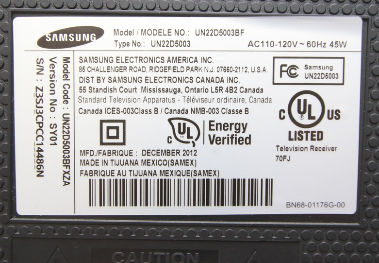 Samsung 21.5" Television