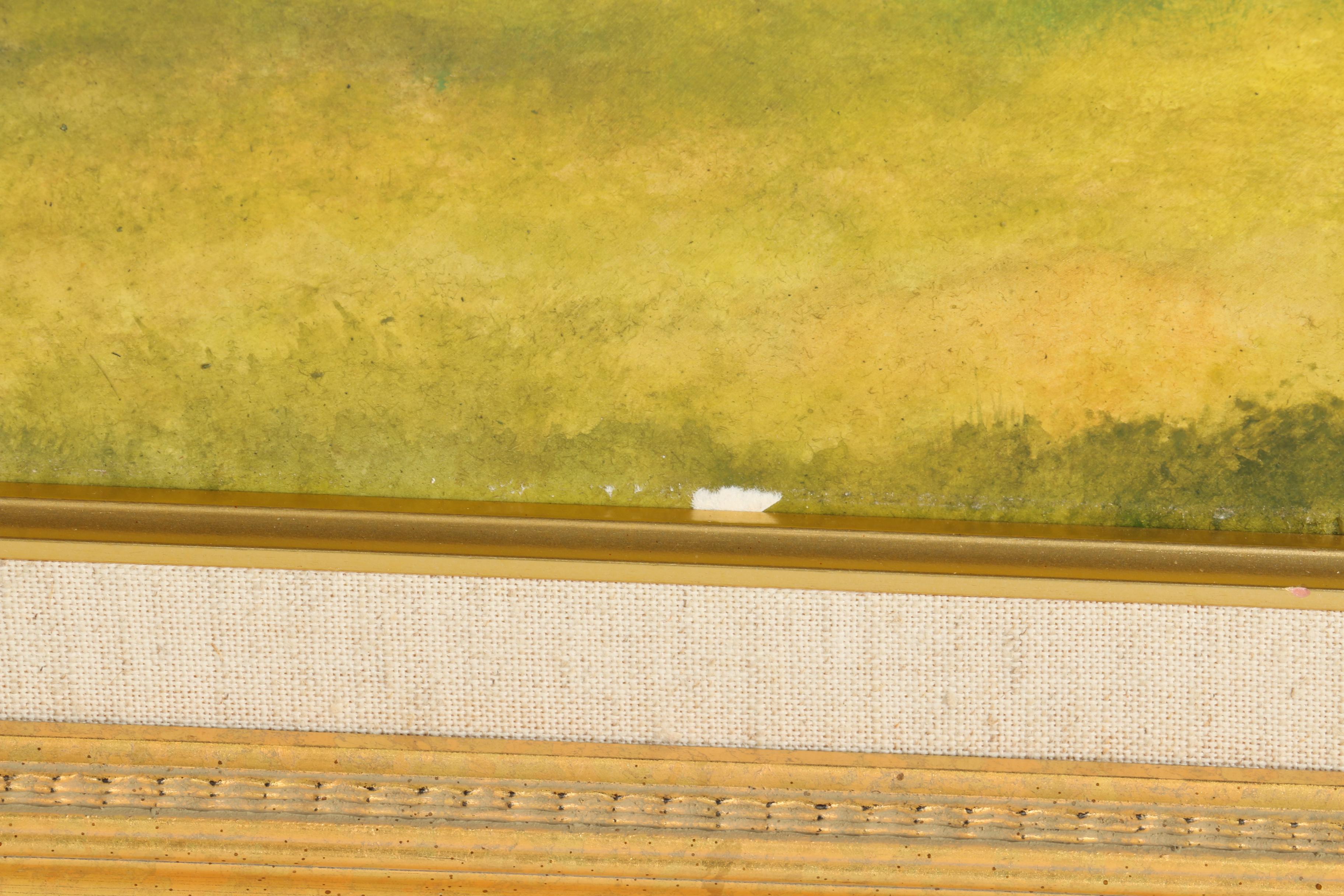 Roger W. Ellenberger Acrylic and Watercolor Painting "Maine Connected Farm"