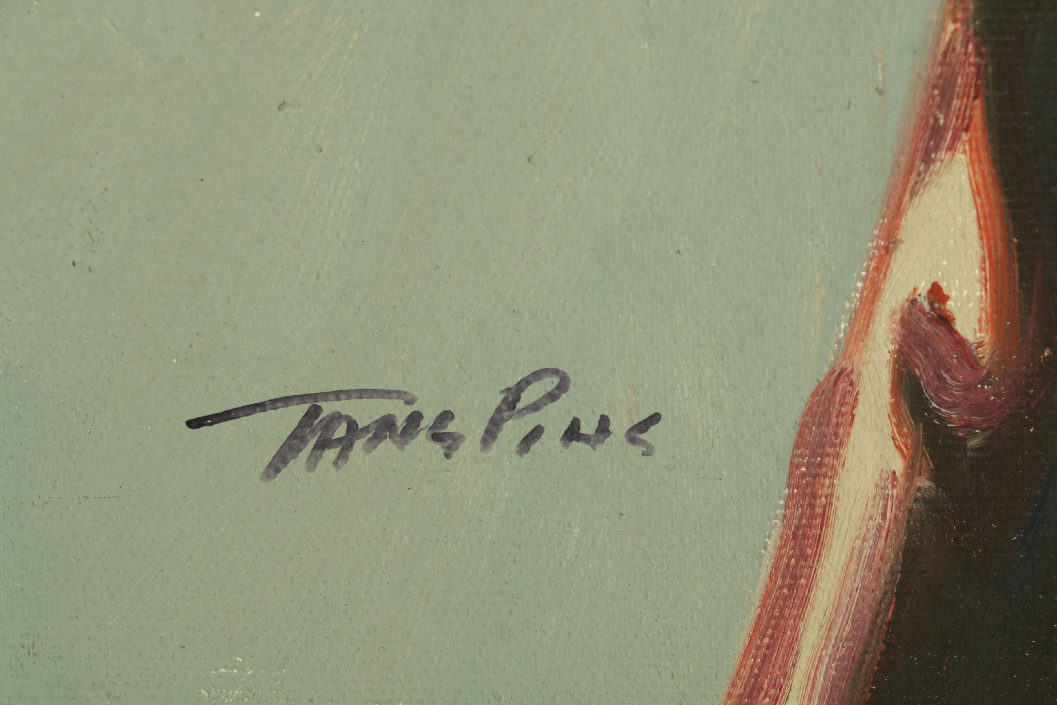 Tang Ping Oil Painting on Canvas of Child Eating