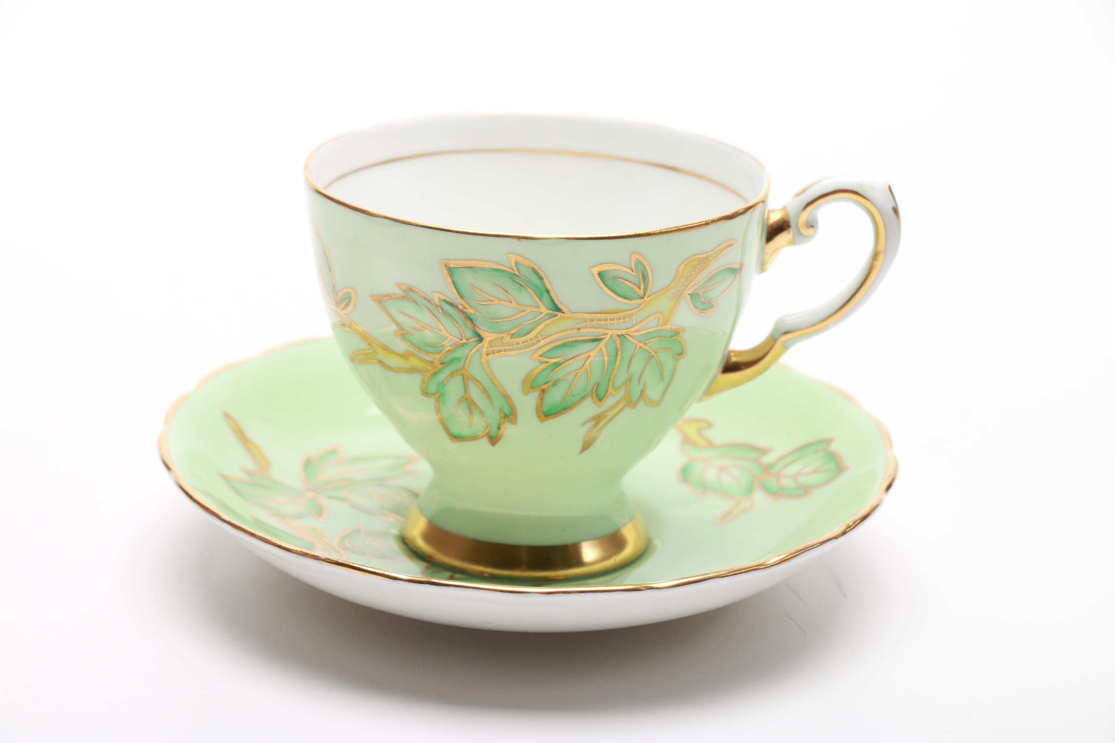 Collection of Bone China Teacups and Saucers