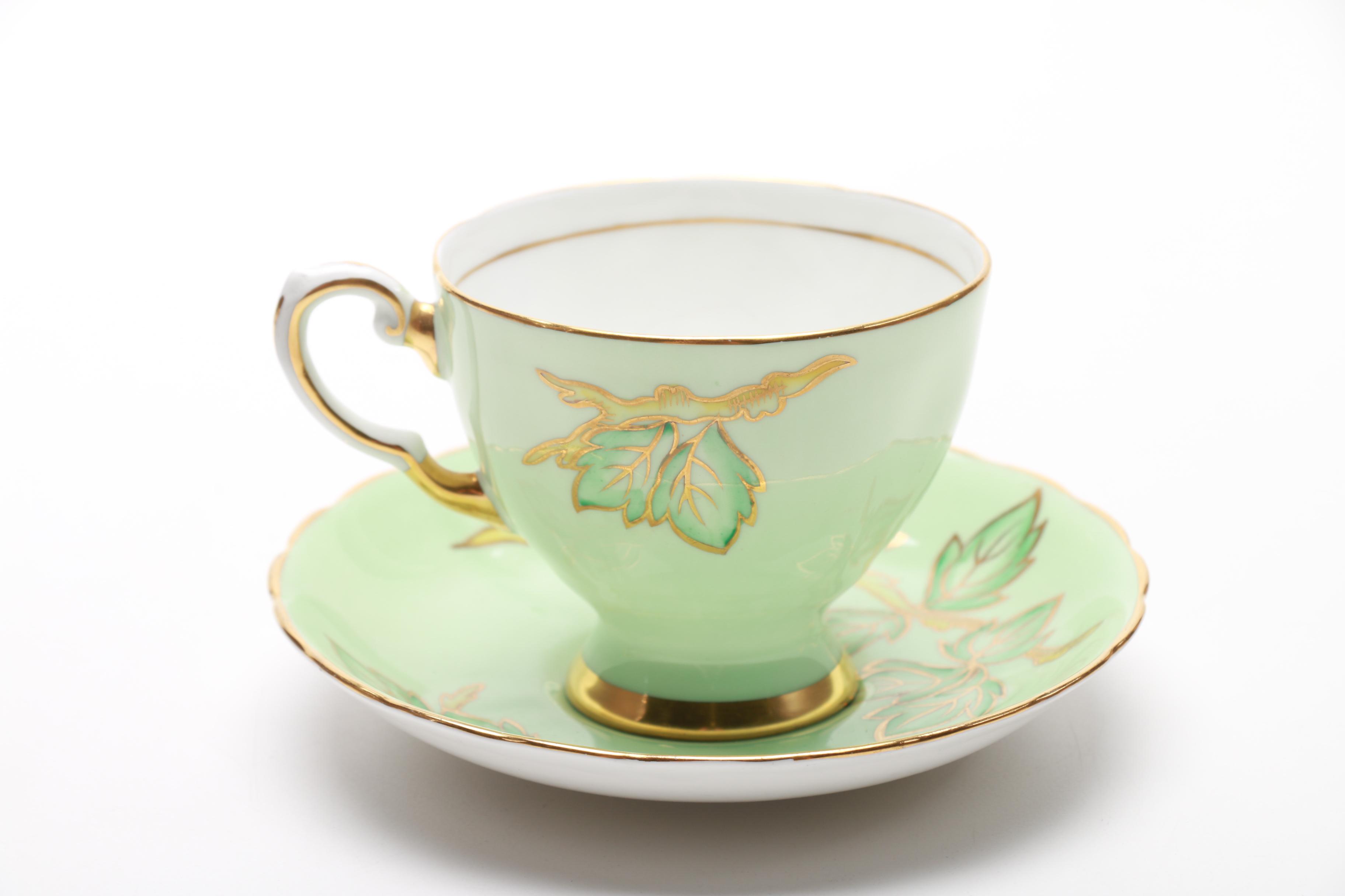 Collection of Bone China Teacups and Saucers