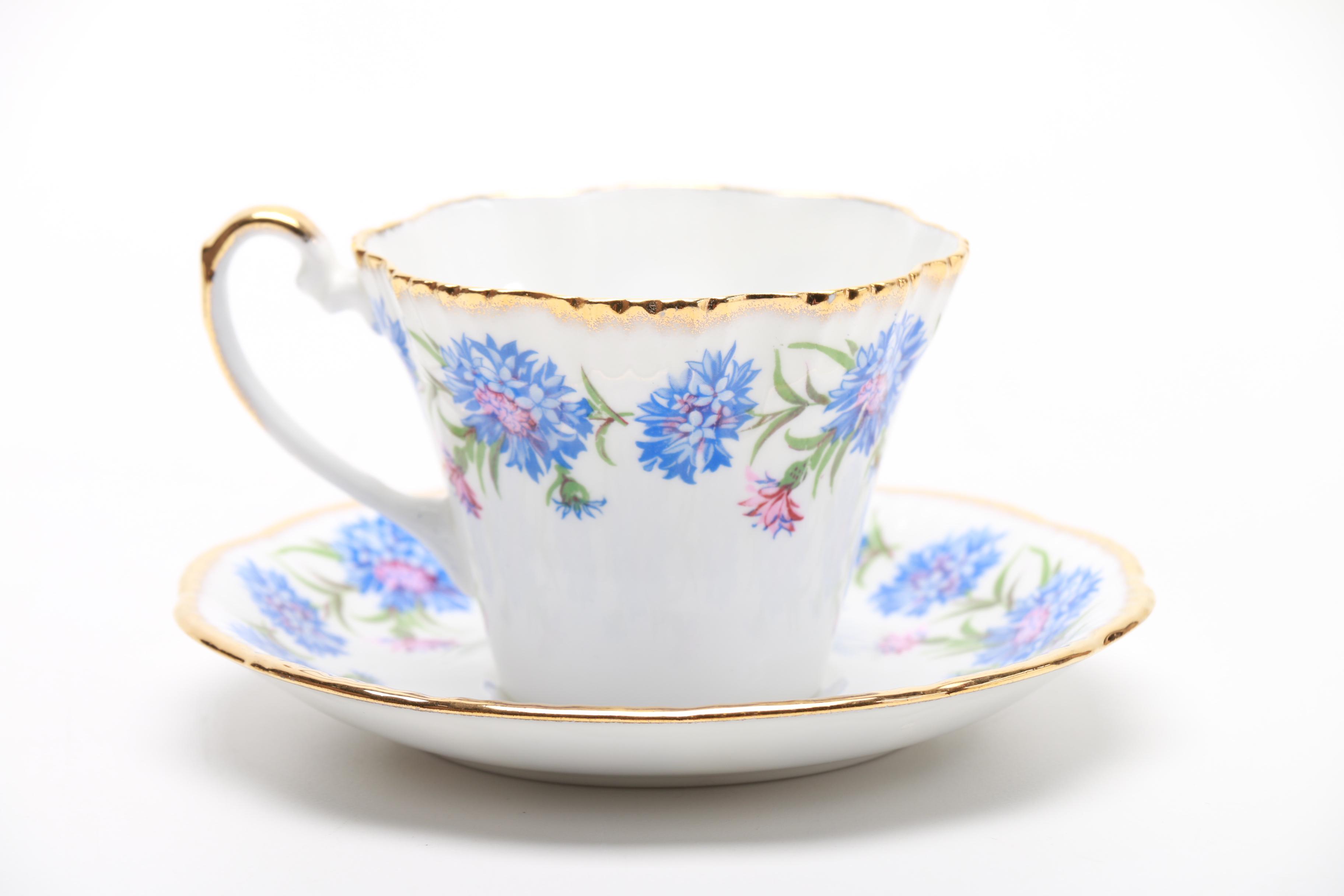 Collection of Bone China Teacups and Saucers