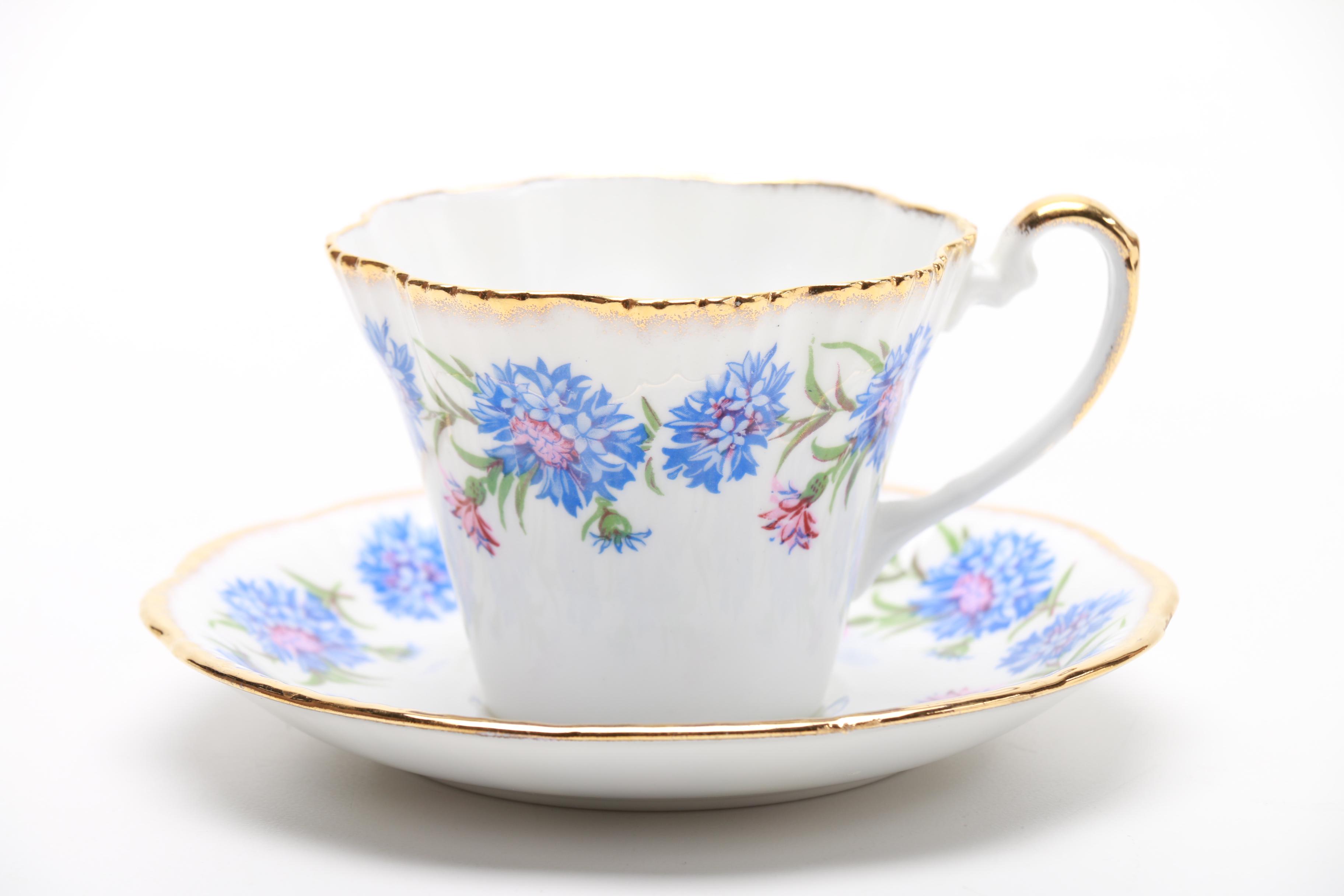 Collection of Bone China Teacups and Saucers