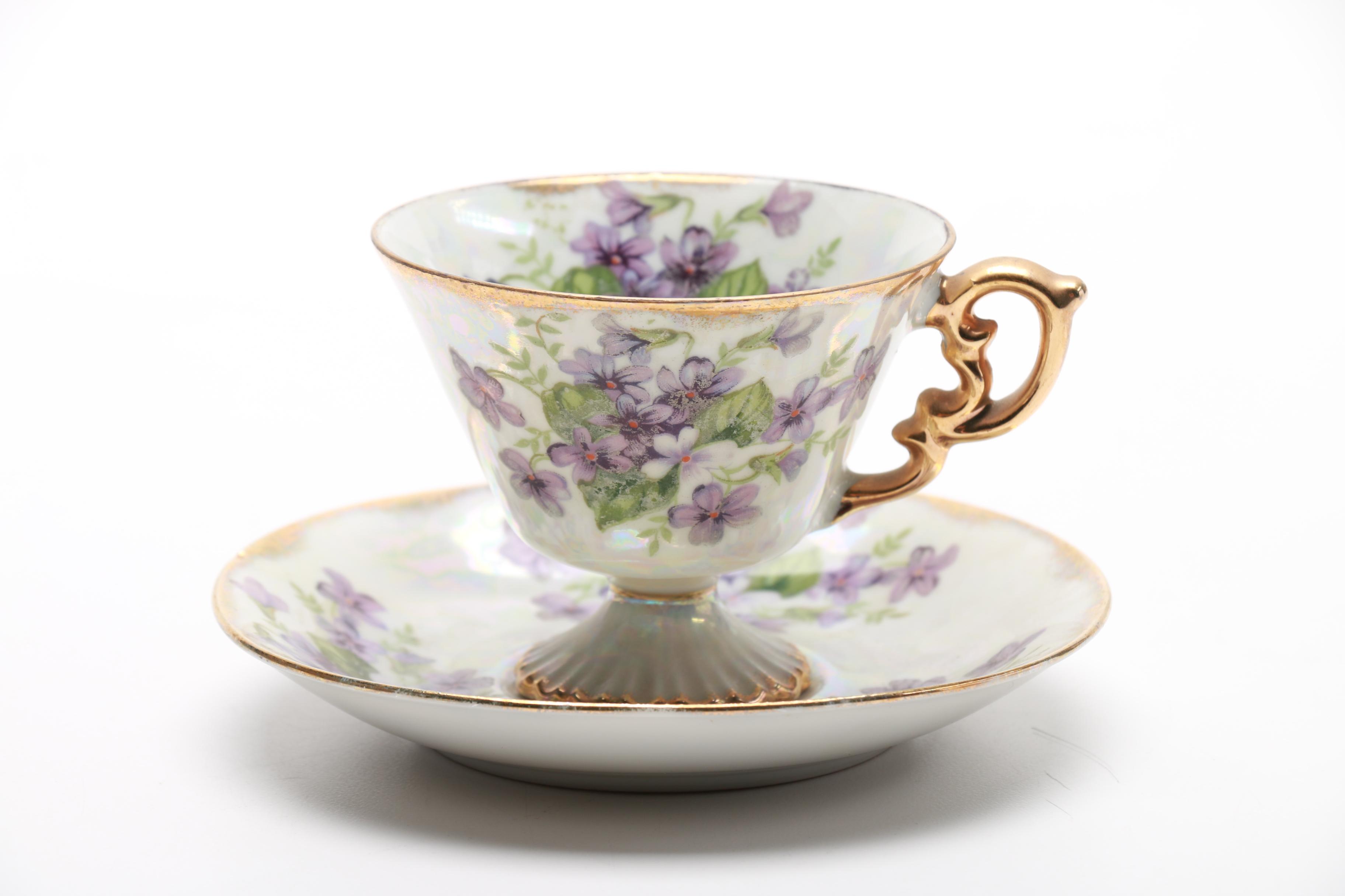 Collection of Bone China Teacups and Saucers