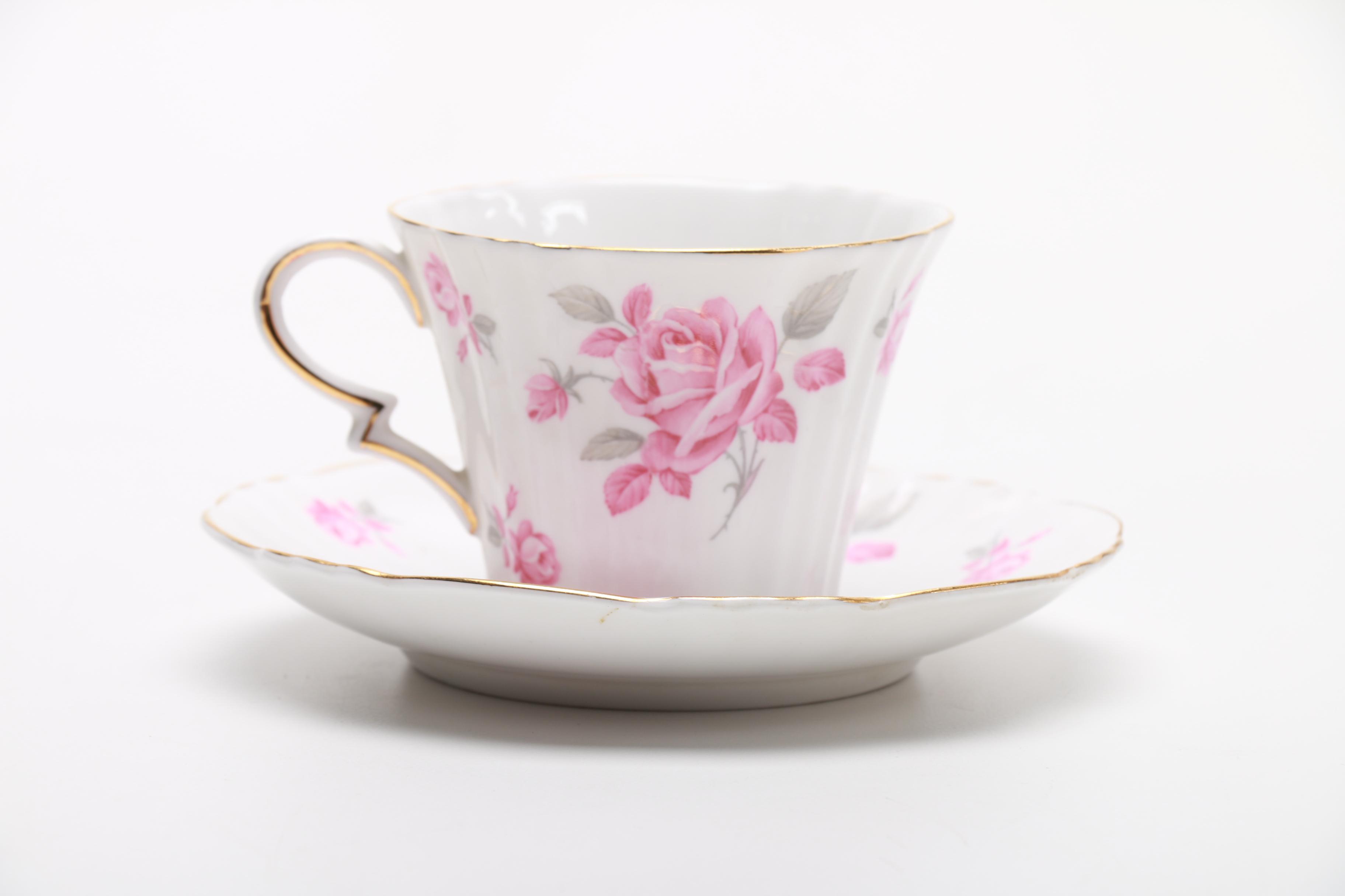 Collection of Bone China Teacups and Saucers