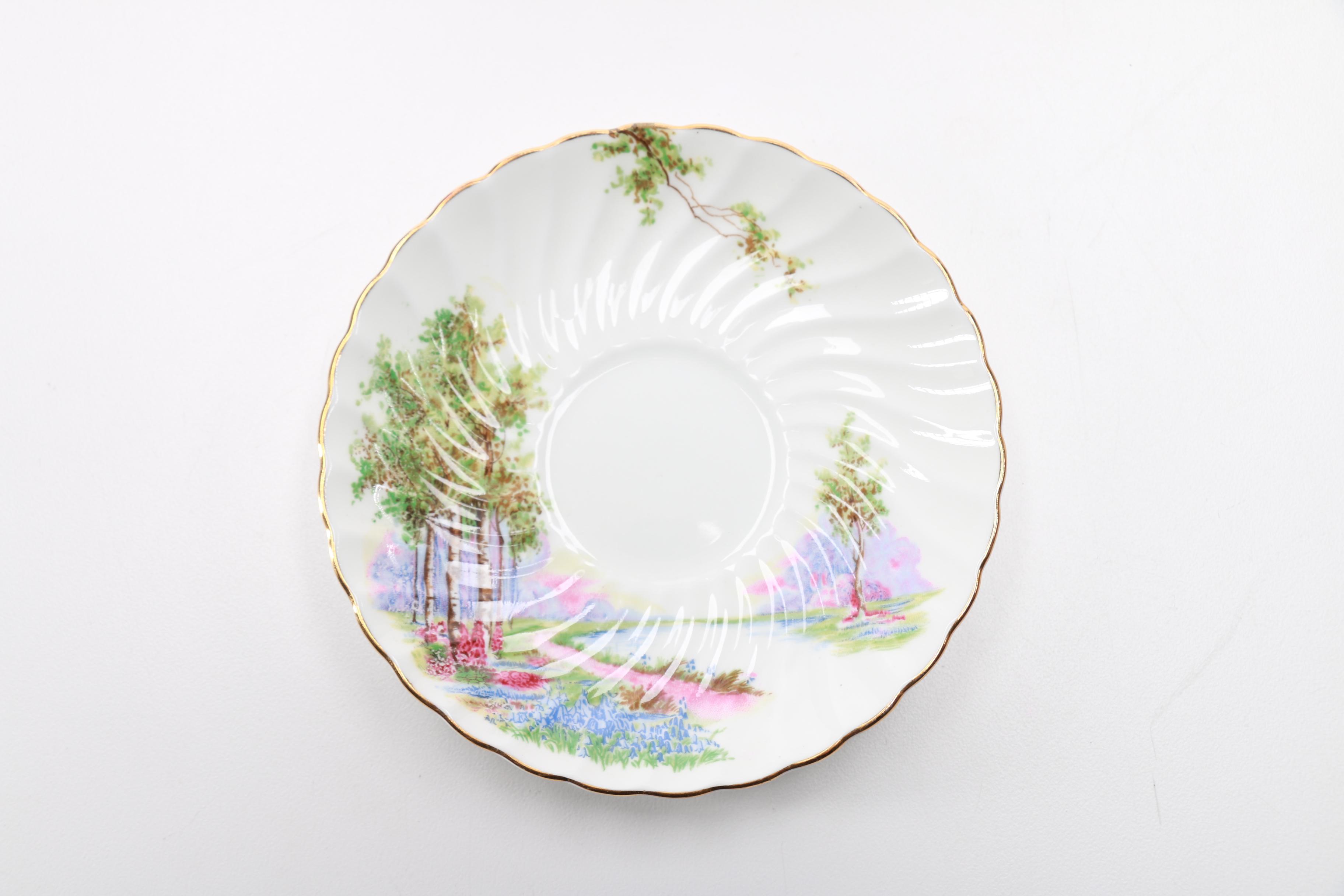 Collection of Bone China Teacups and Saucers