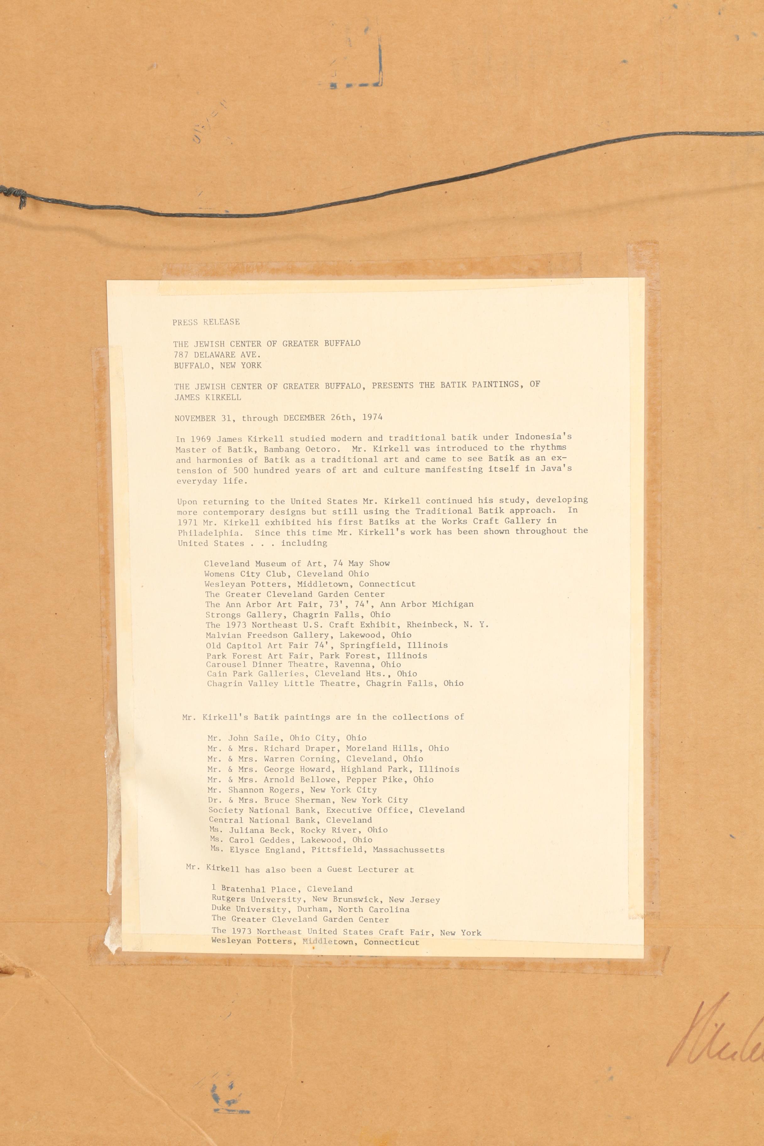 James Kirkell Batik "The Harvest"