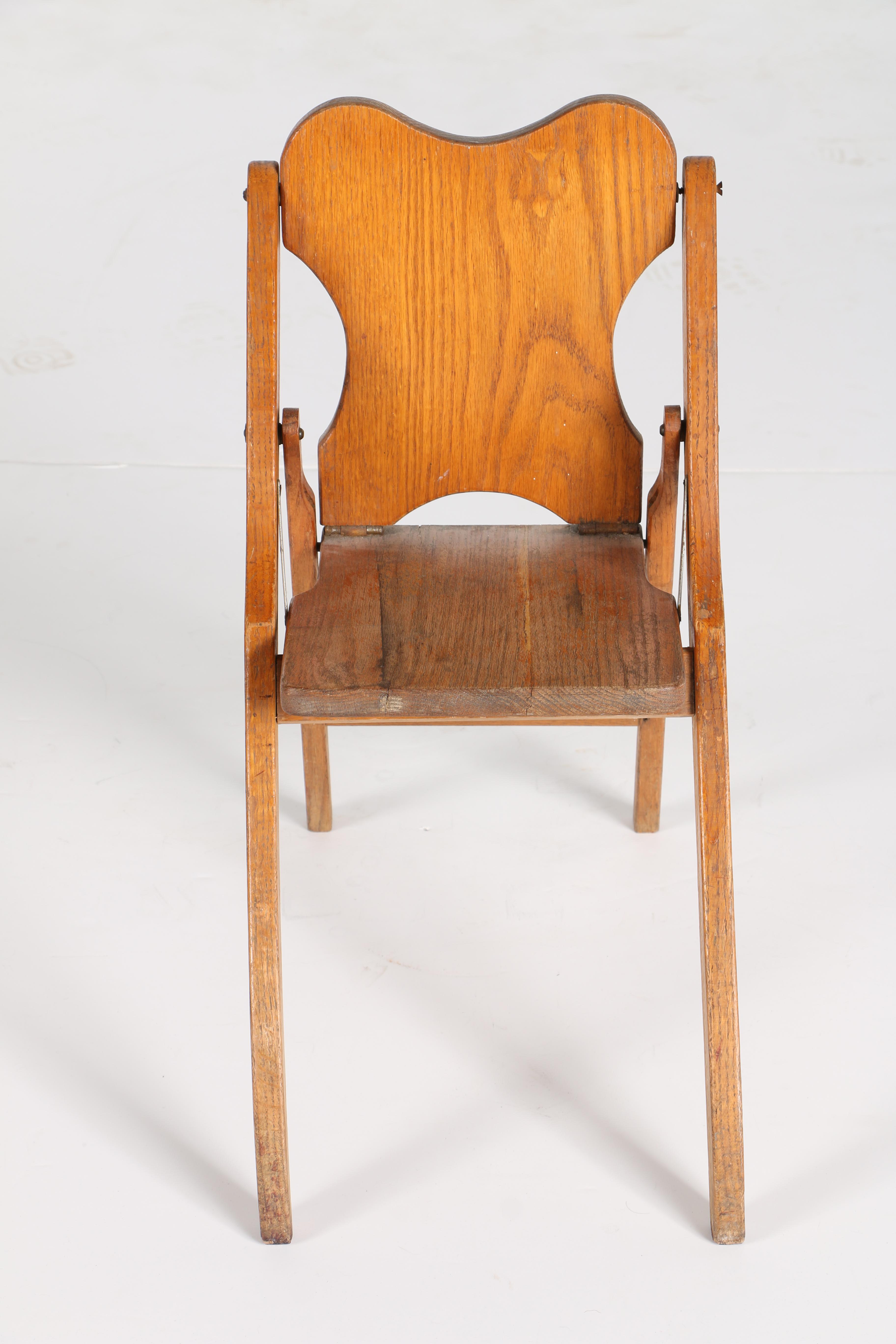 Mid 20th Century Wooden Folding Chair