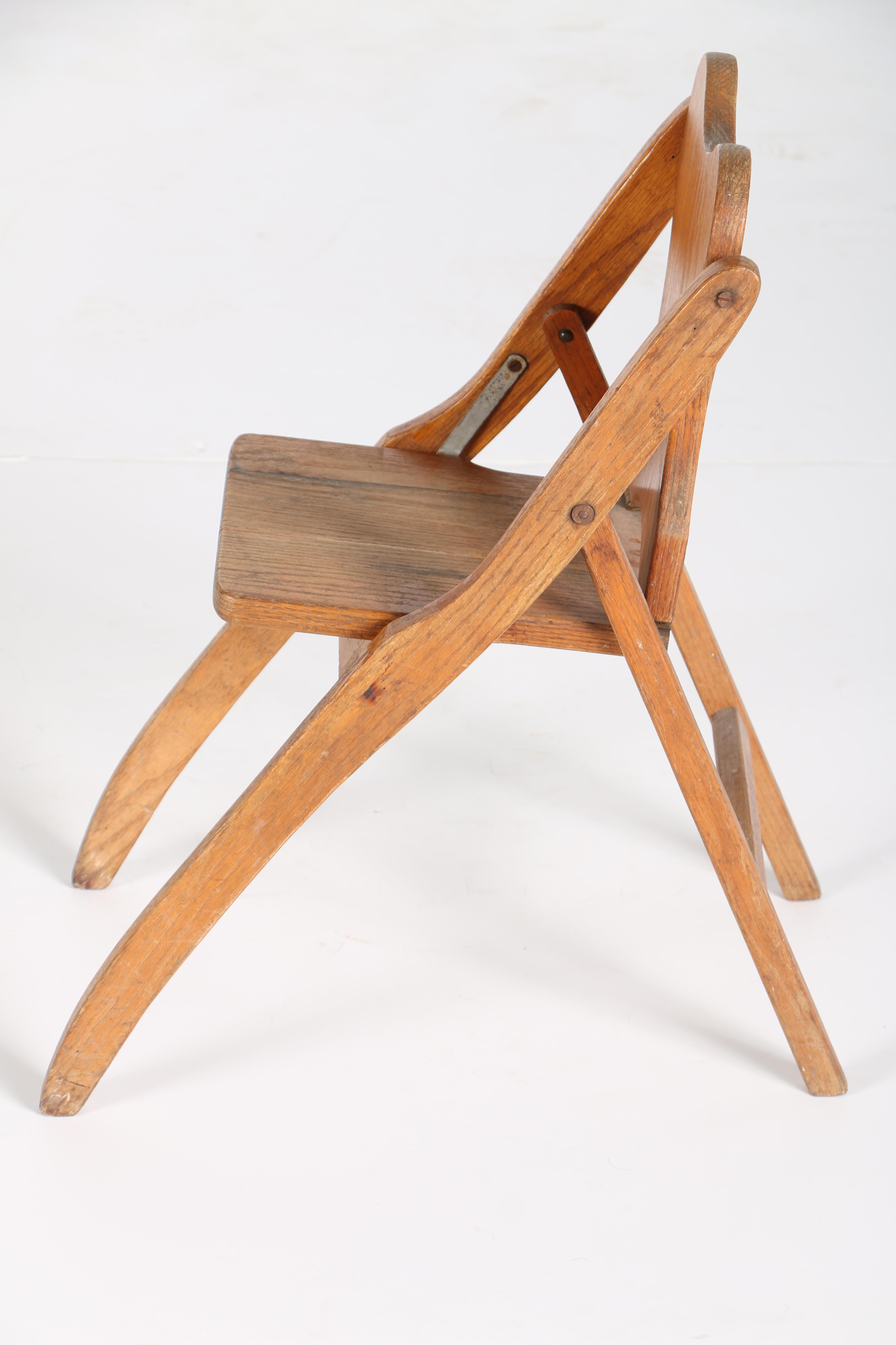 Mid 20th Century Wooden Folding Chair