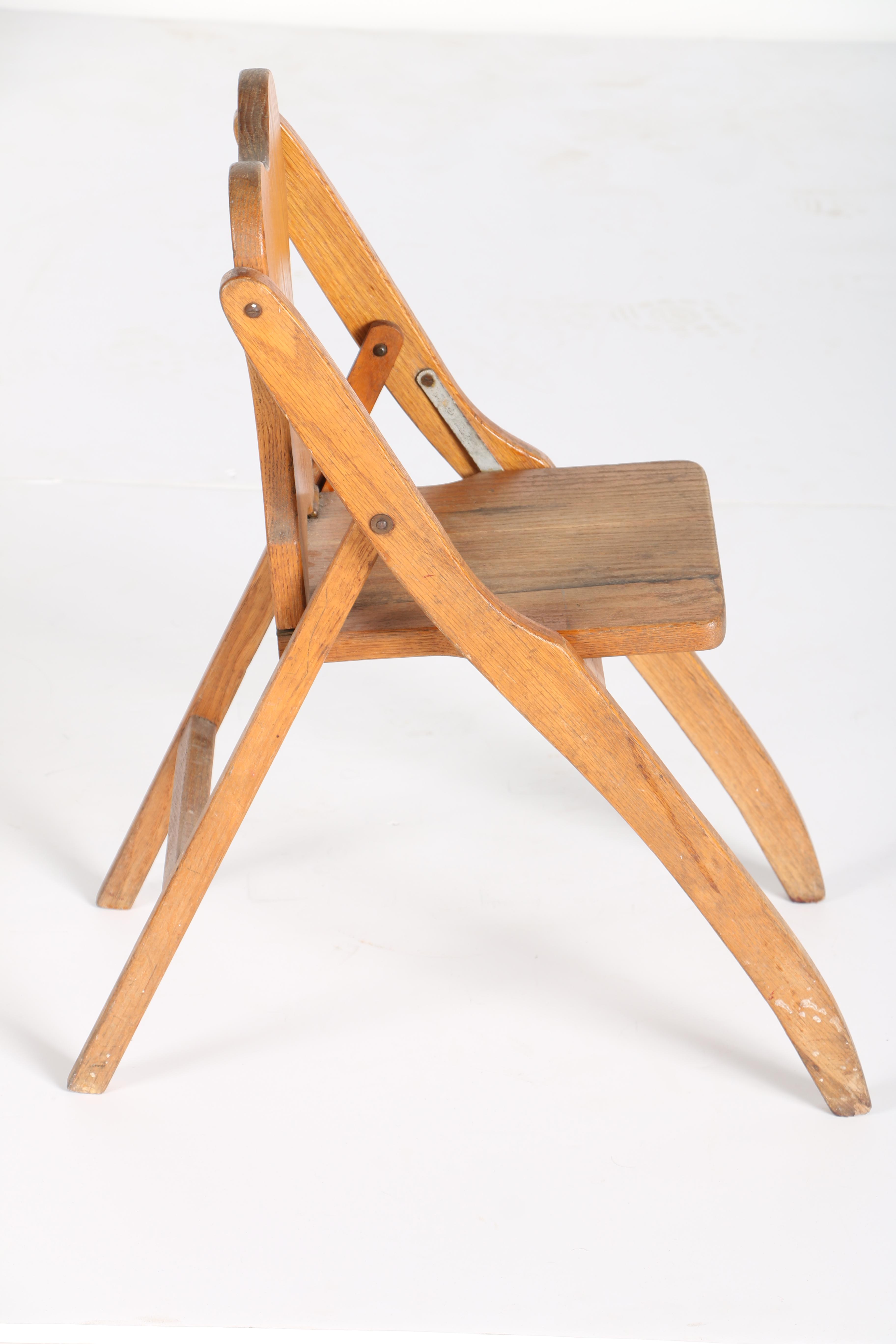 Mid 20th Century Wooden Folding Chair