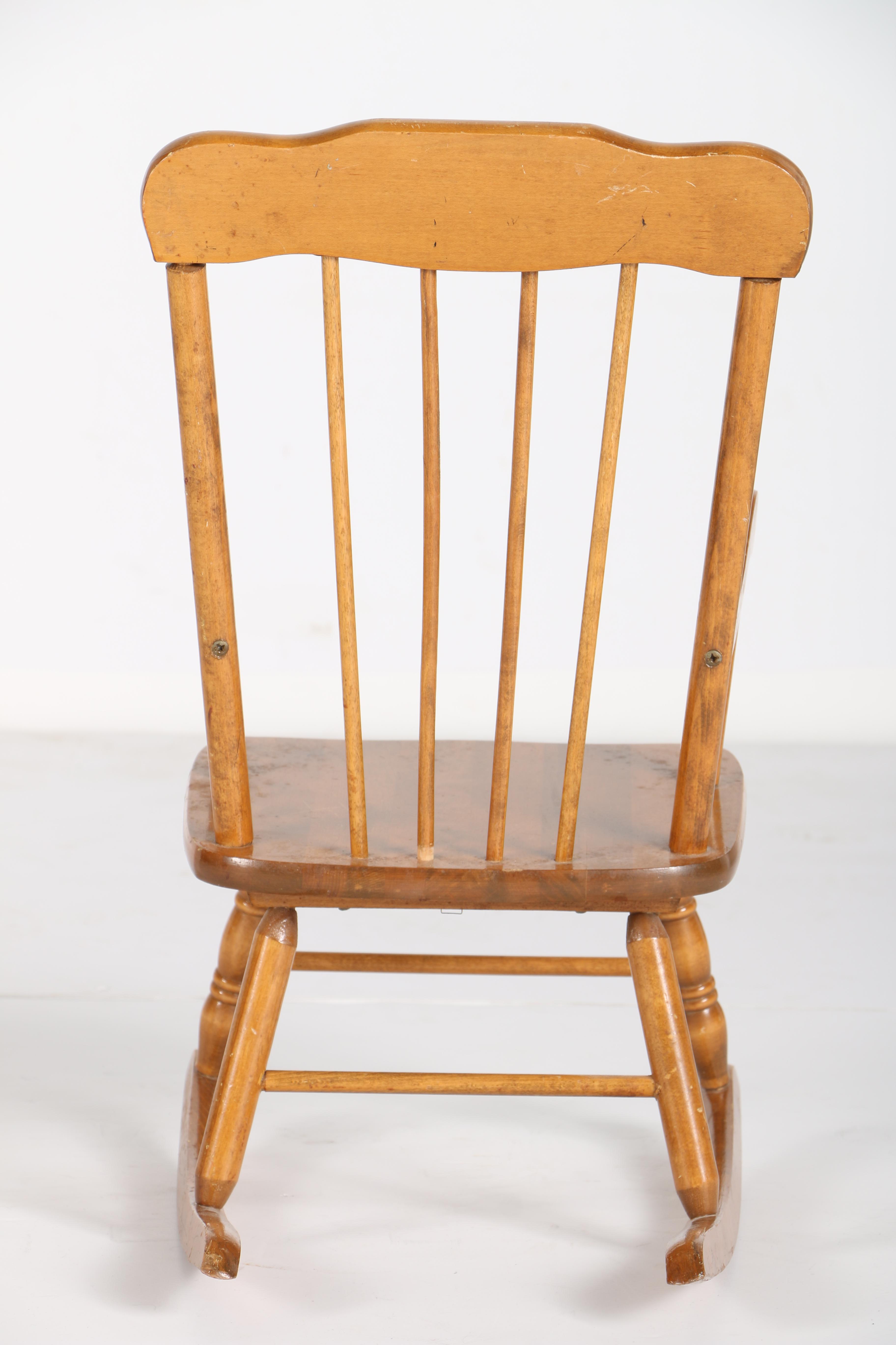 Vintage Oak Child's Rocking Chair