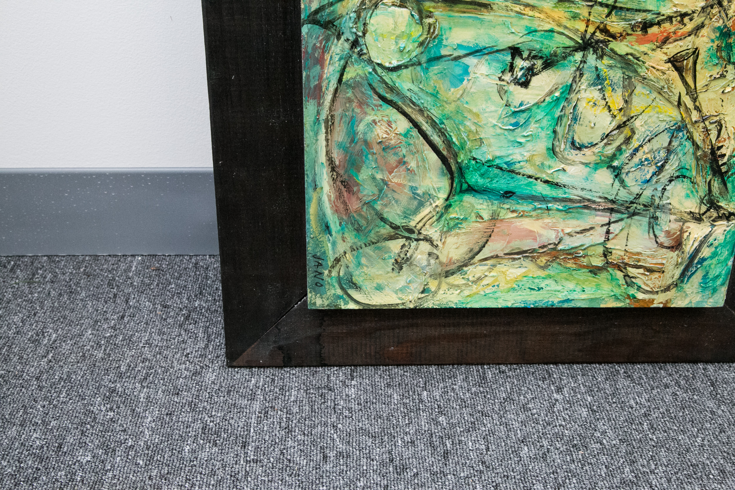 Jano Abstract Acrylic Painting on Board