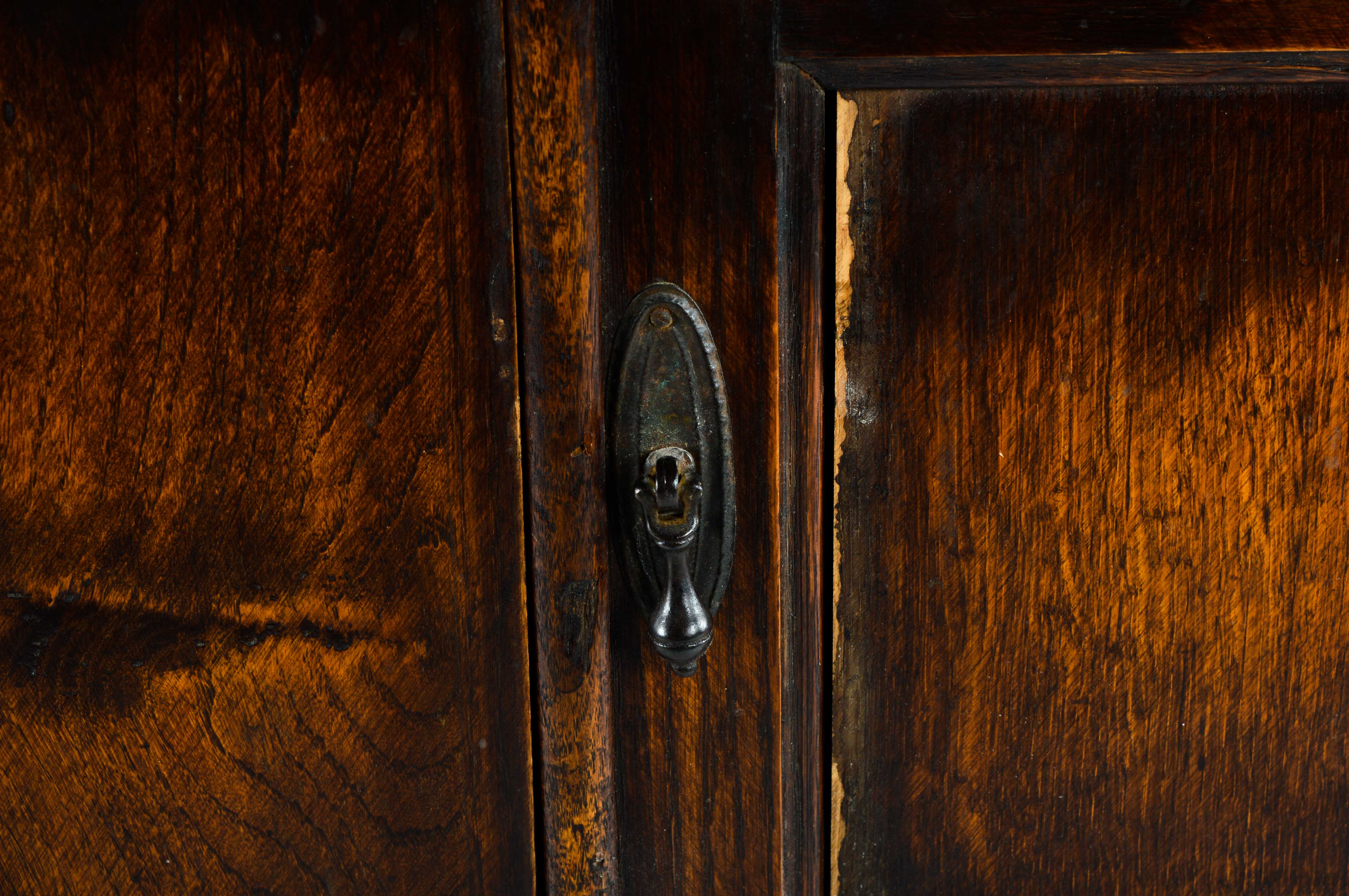 Antique English Oak and Marble Top Washstand
