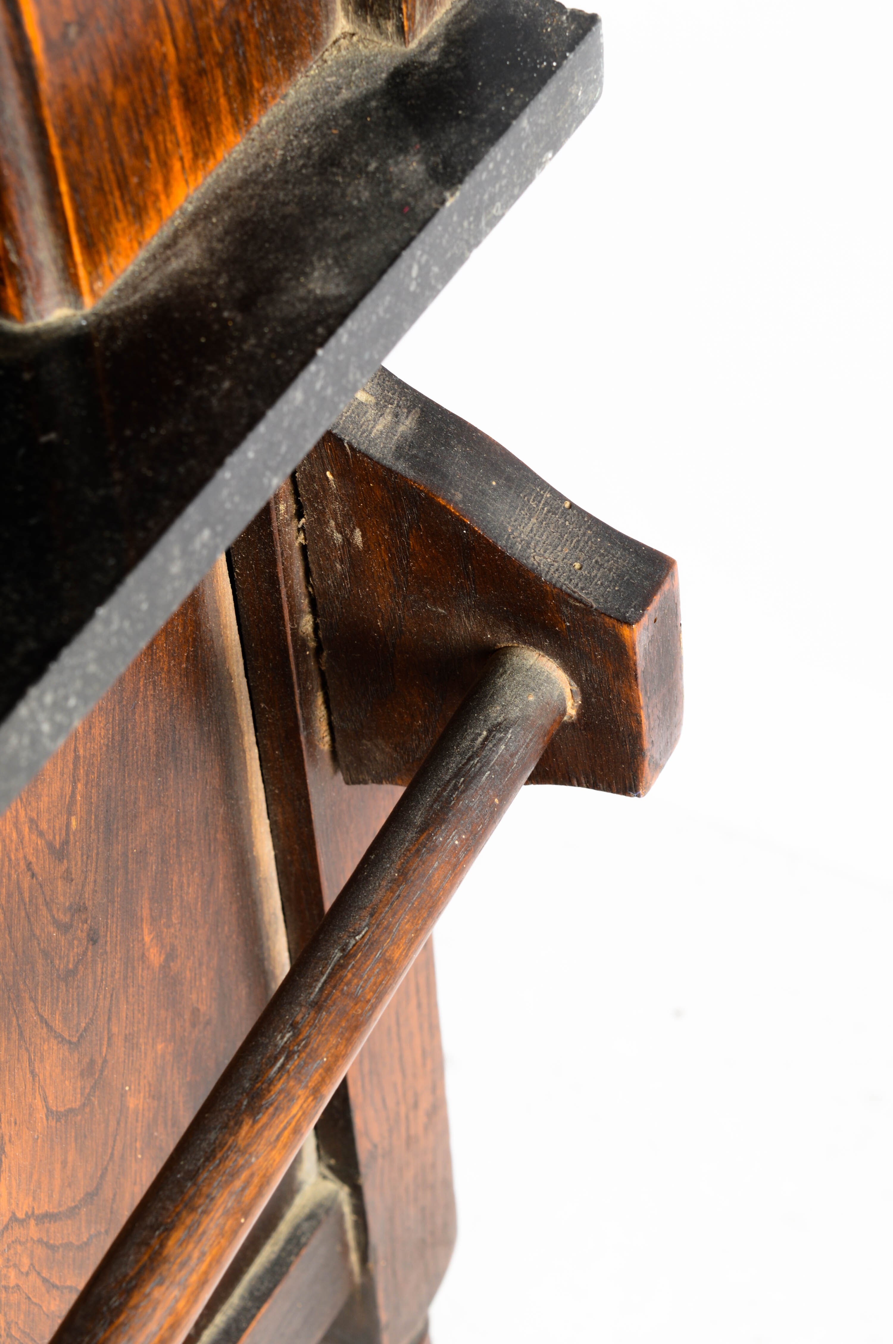 Antique English Oak and Marble Top Washstand