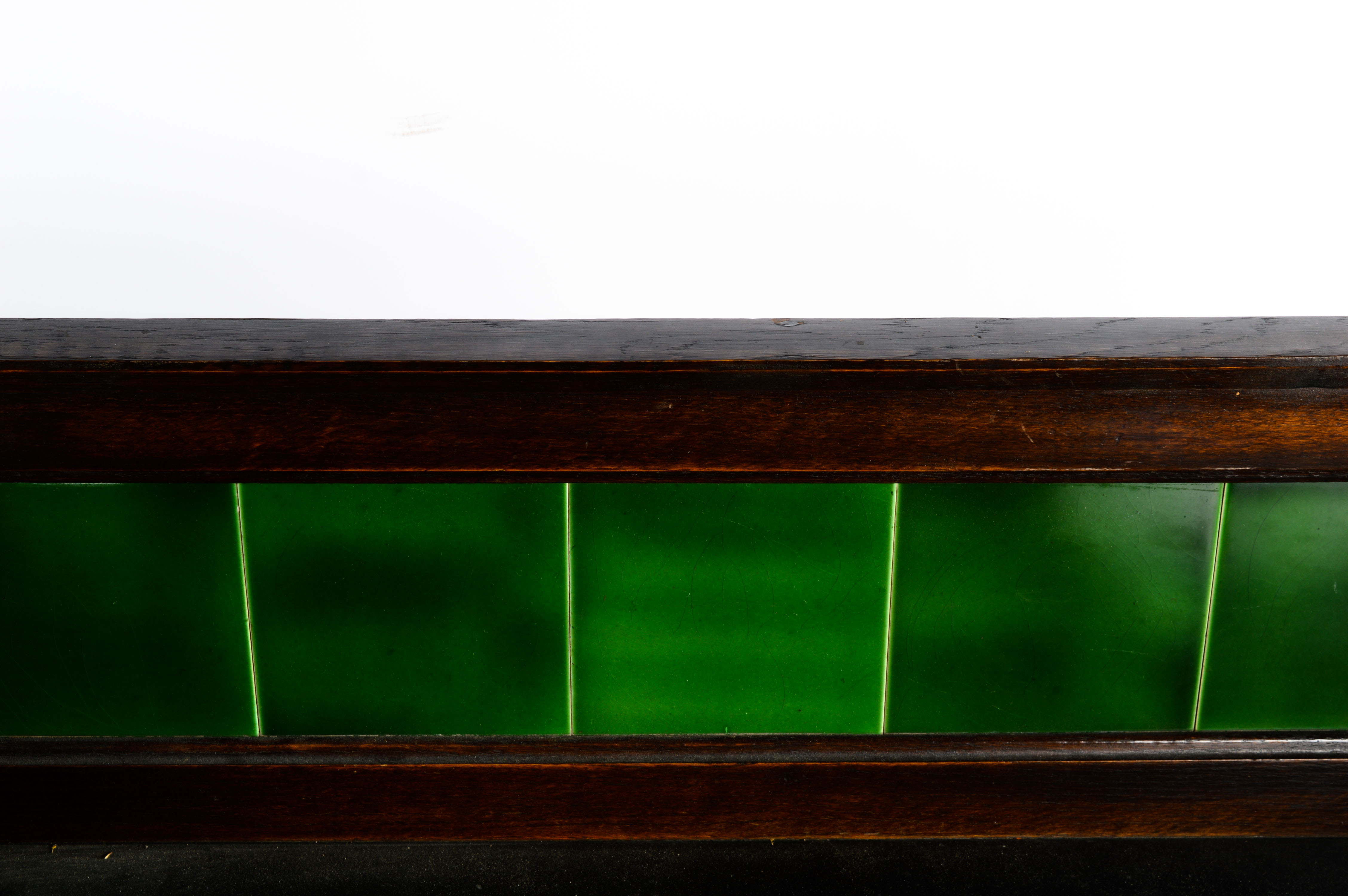 Antique English Oak and Marble Top Washstand