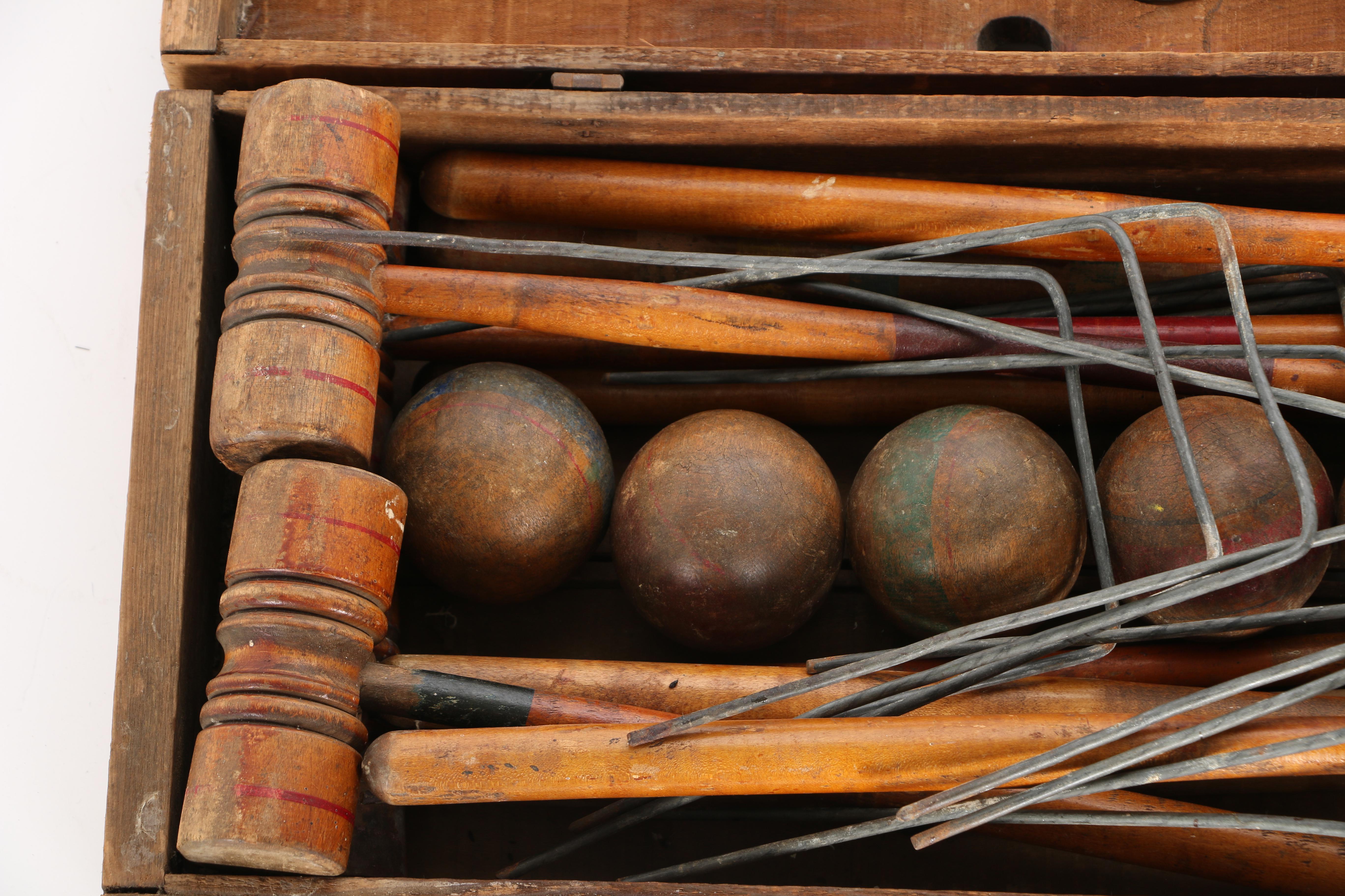 Vintage Croquet Game Set