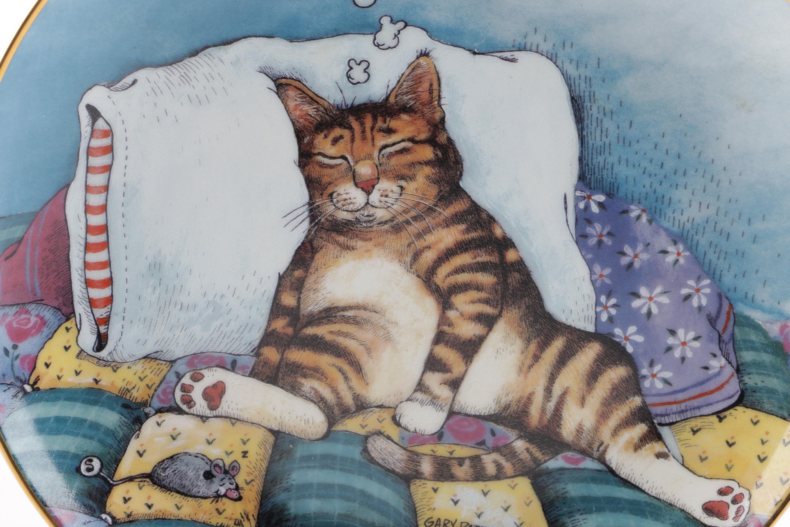 Gary Patterson Danbury Mint Comical Cats Porcelain Plates