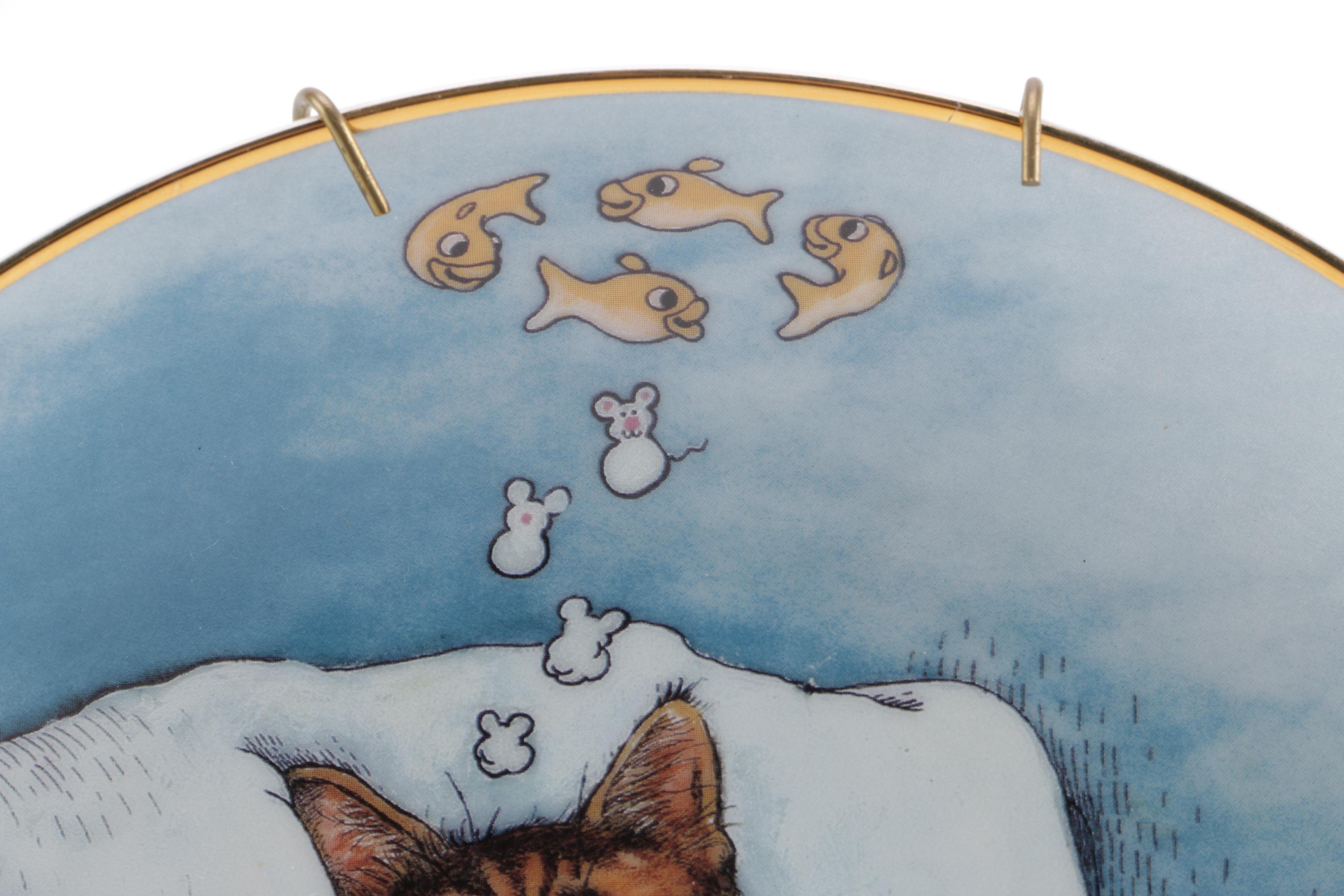 Gary Patterson Danbury Mint Comical Cats Porcelain Plates