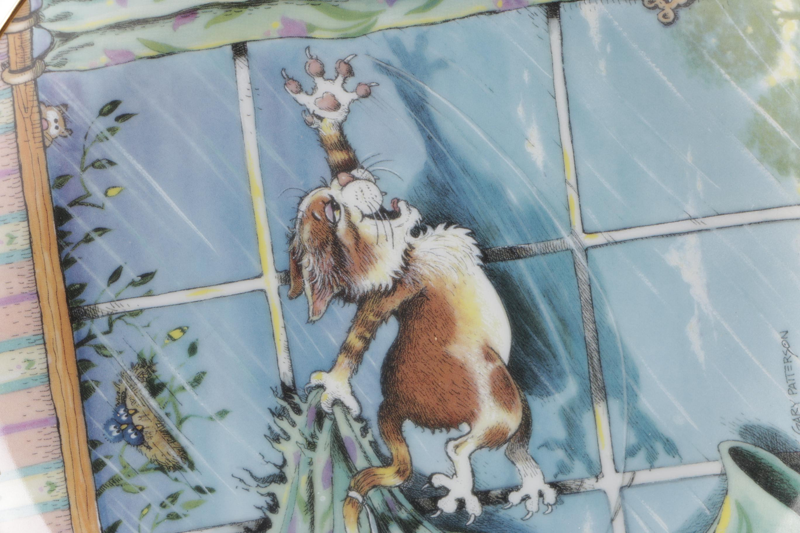 Gary Patterson Danbury Mint Comical Cats Porcelain Plates