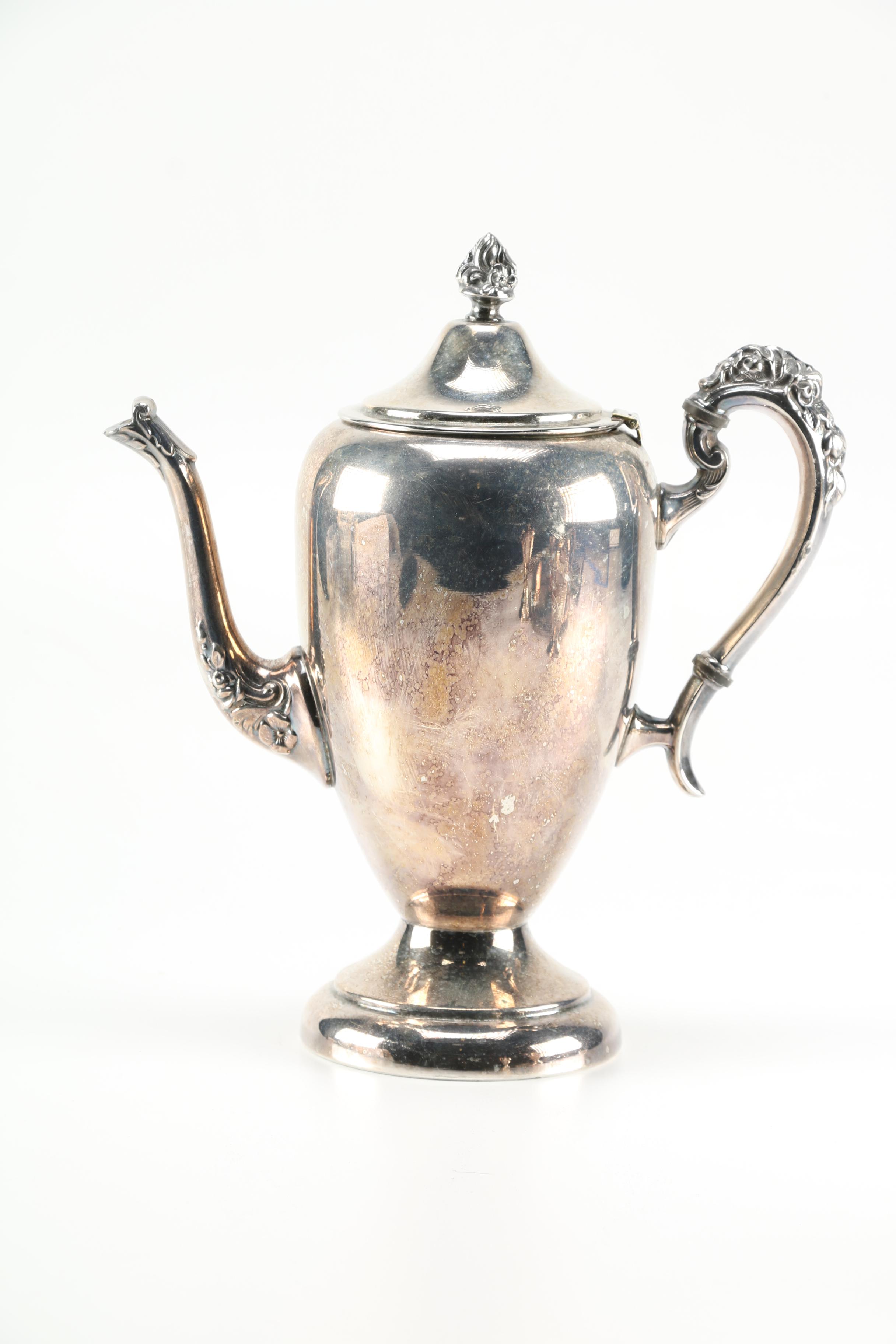 Silver Plate Coffee Service With Tray