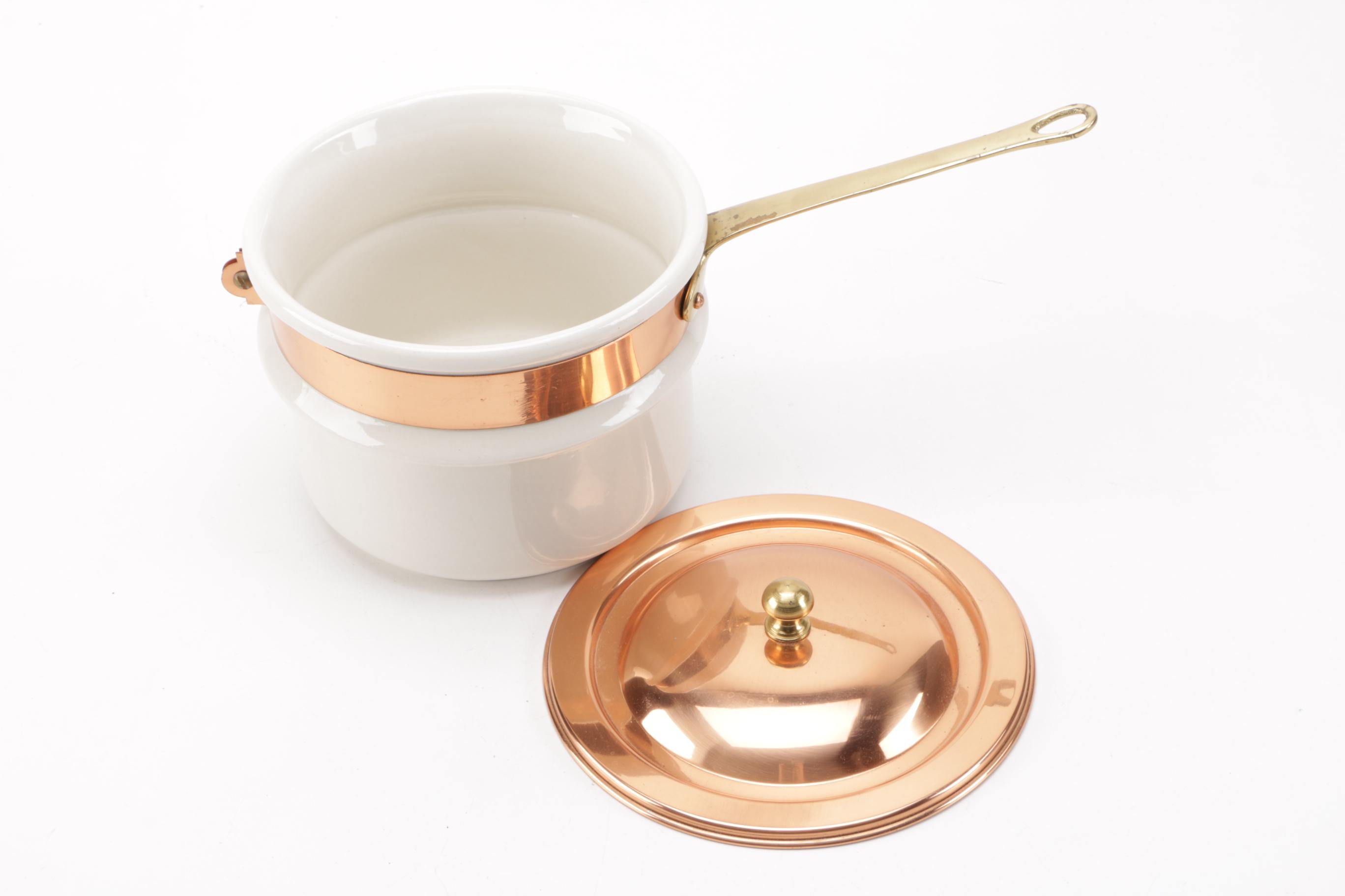 Collection of Copper Molds and Cooking Pots