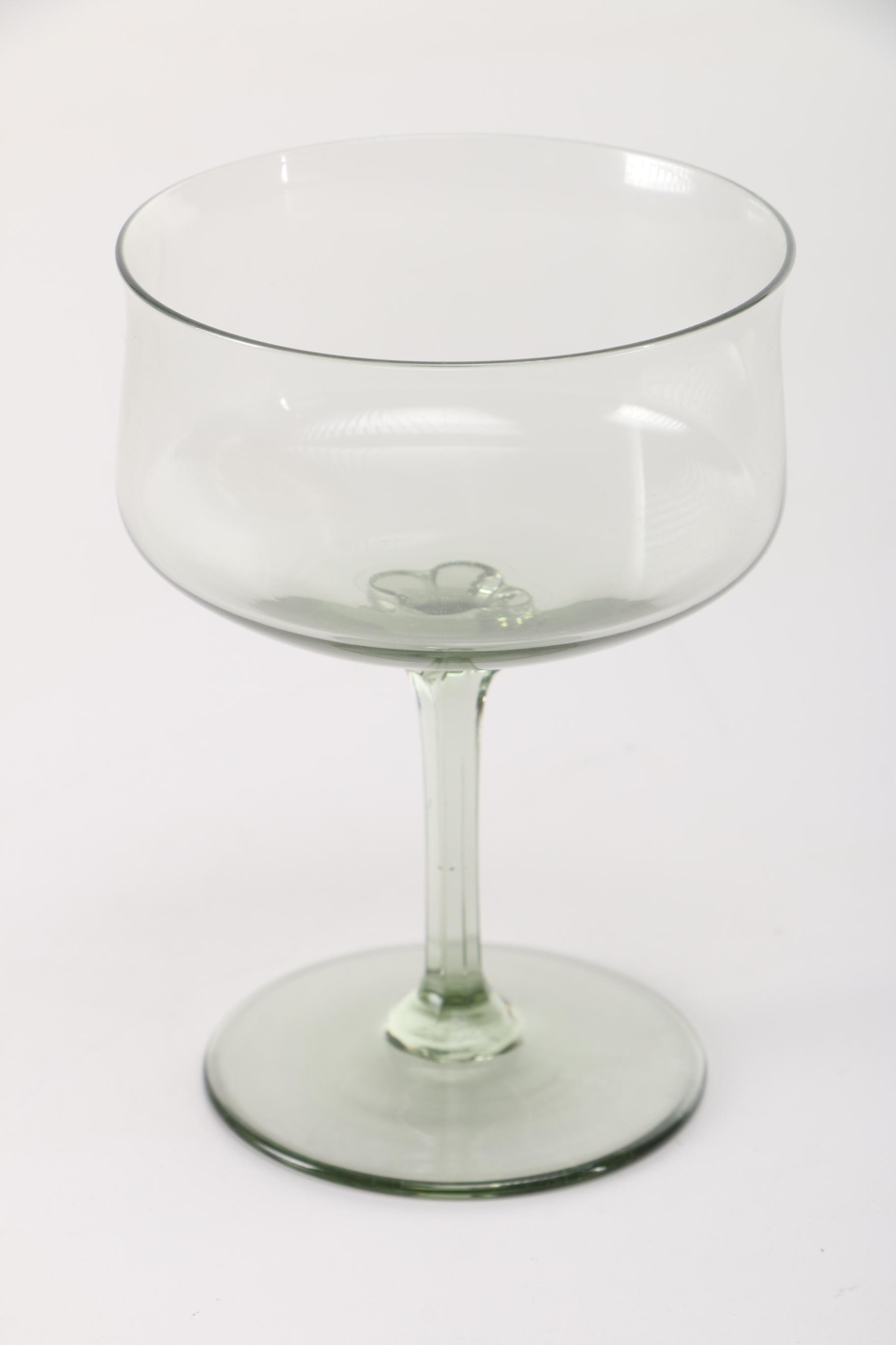 Lenox "Green Mist" Crystal Champagne Glasses
