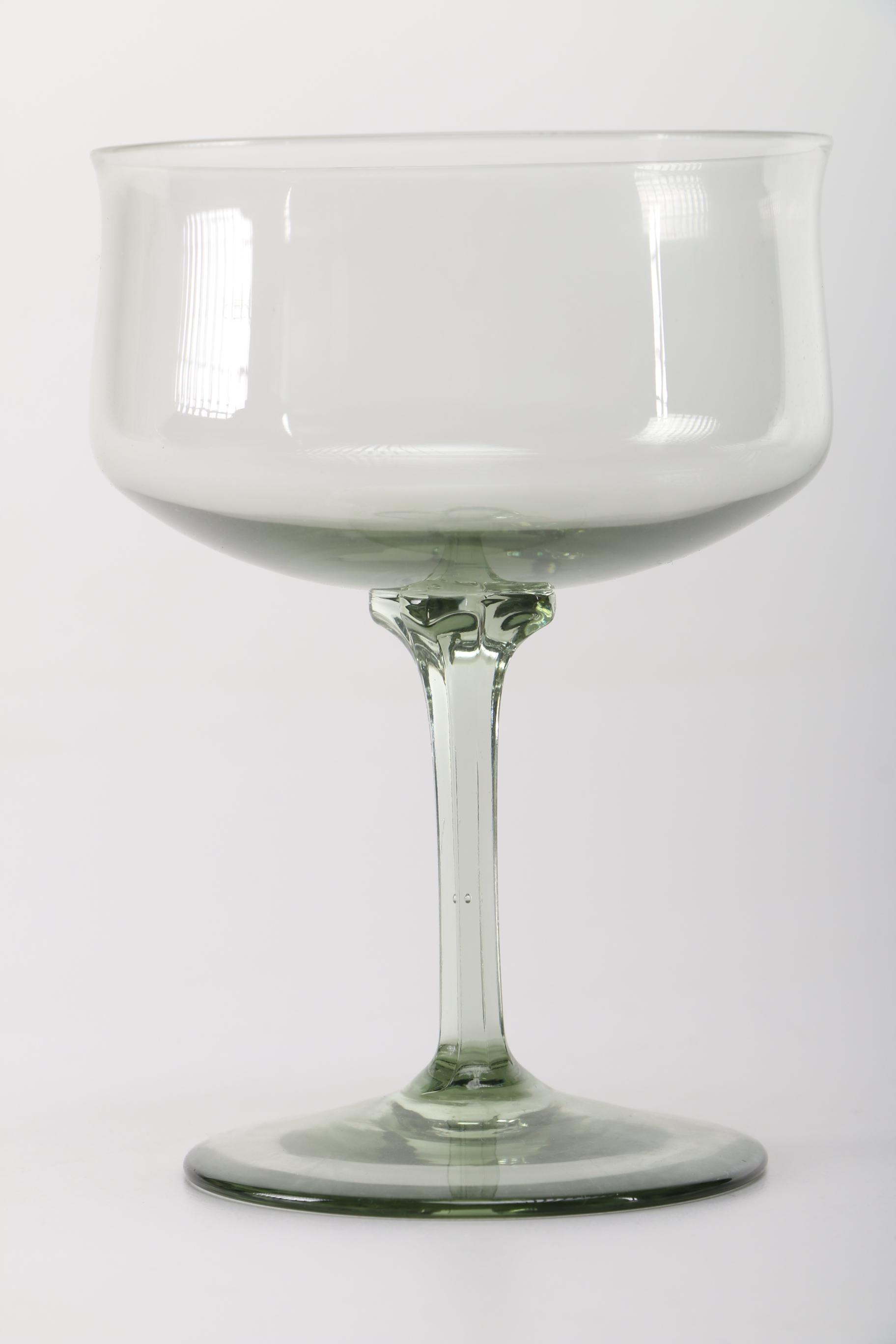 Lenox "Green Mist" Crystal Champagne Glasses