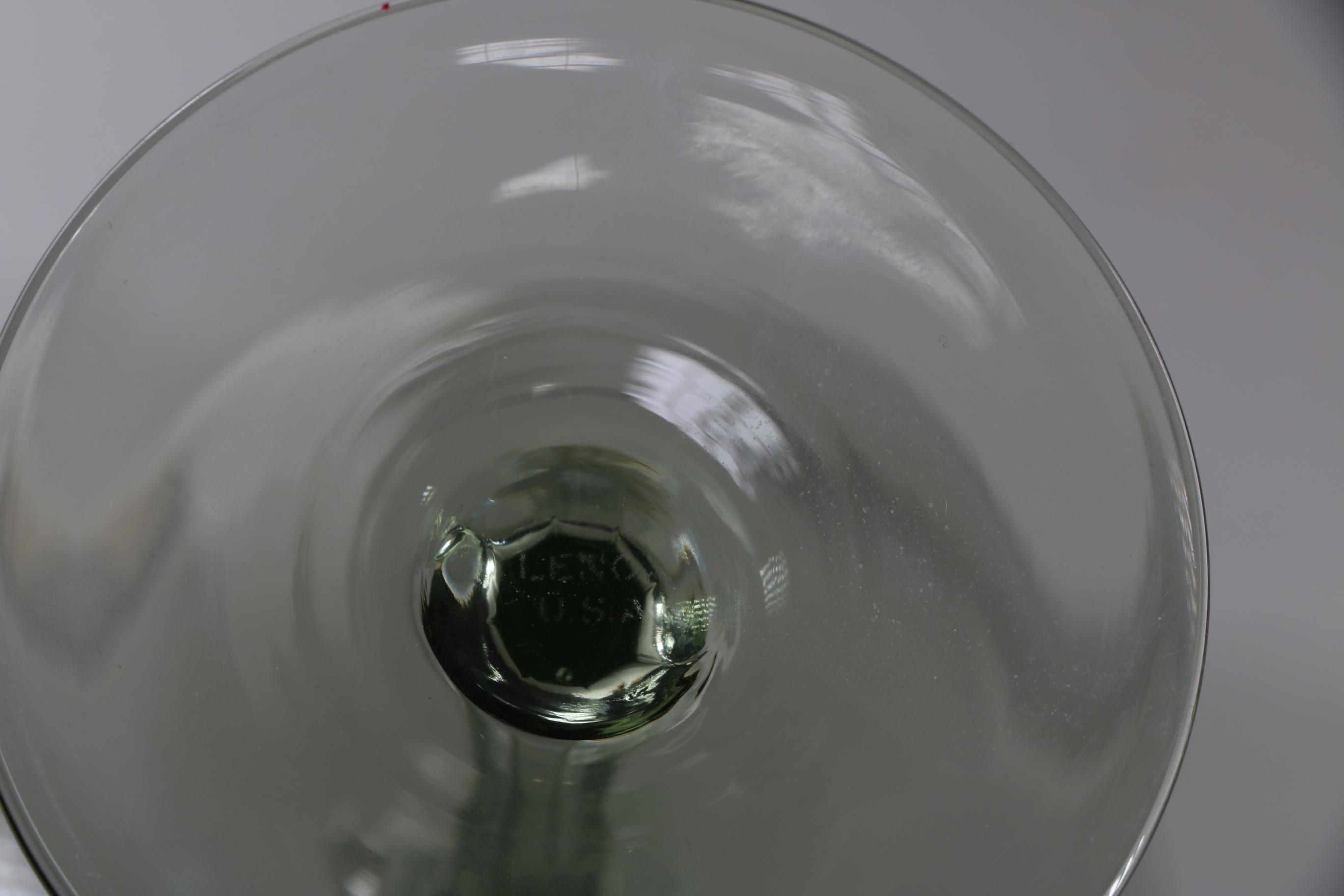 Lenox "Green Mist" Crystal Champagne Glasses