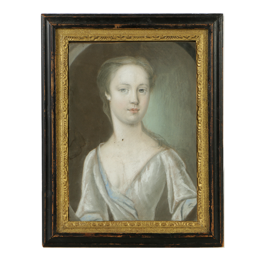 Henrietta Johnston Pastel Drawing on Paper of Mary Mundt