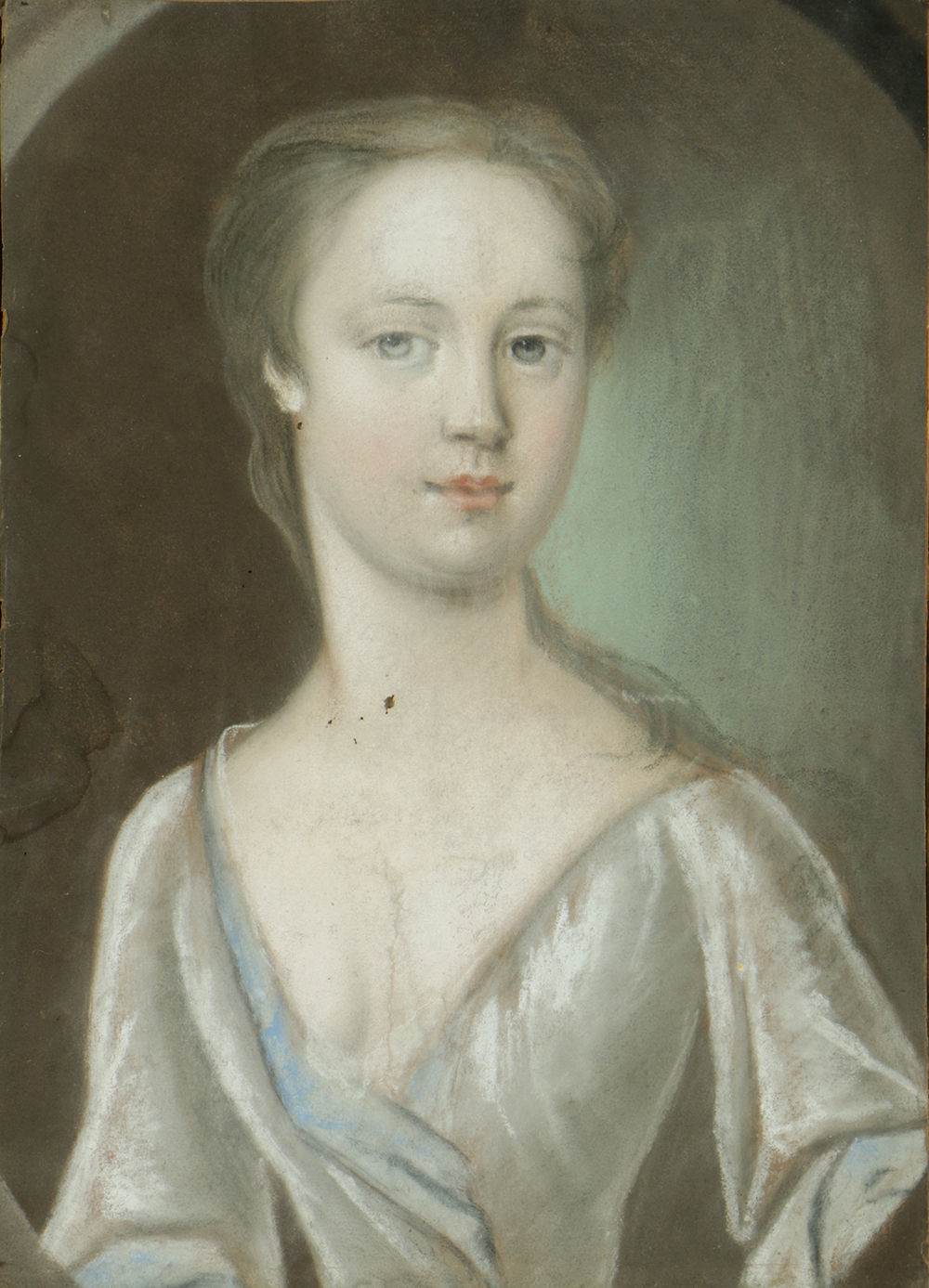 Henrietta Johnston Pastel Drawing on Paper of Mary Mundt