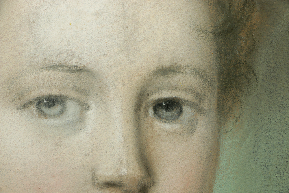 Henrietta Johnston Pastel Drawing on Paper of Mary Mundt