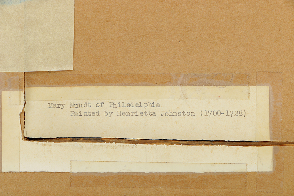 Henrietta Johnston Pastel Drawing on Paper of Mary Mundt