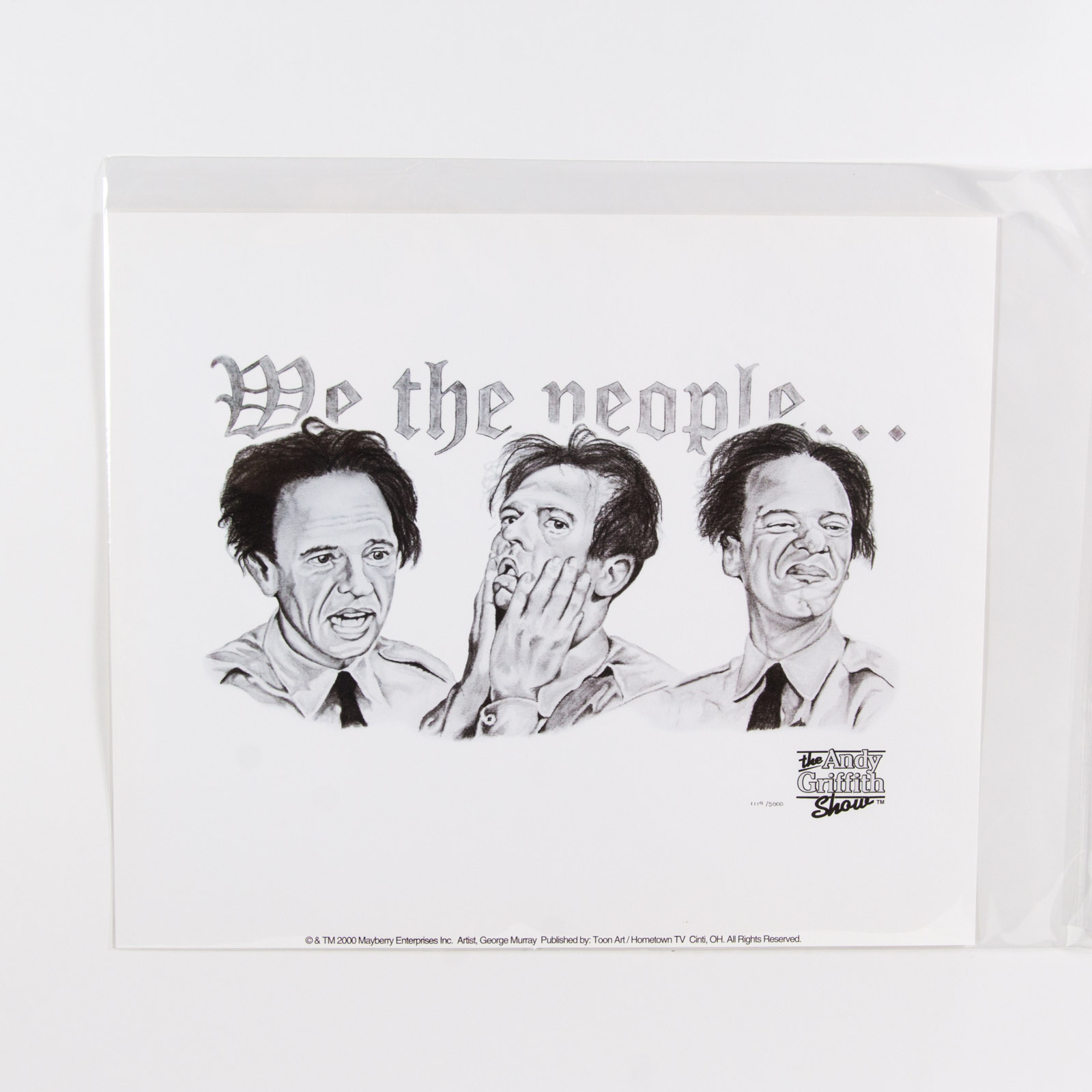 After George Murray Barney Fife Offset Lithograph "We the People"