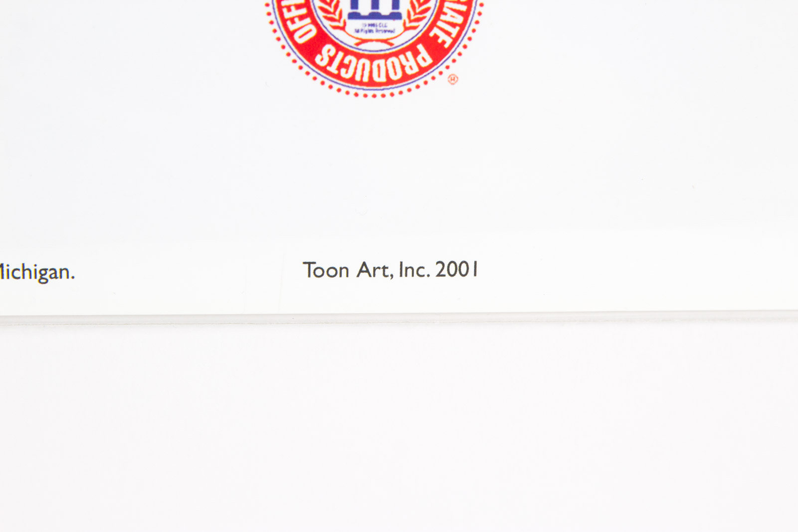 Looney Tunes "Touch Down" Michigan Wolverine Football Lithograph