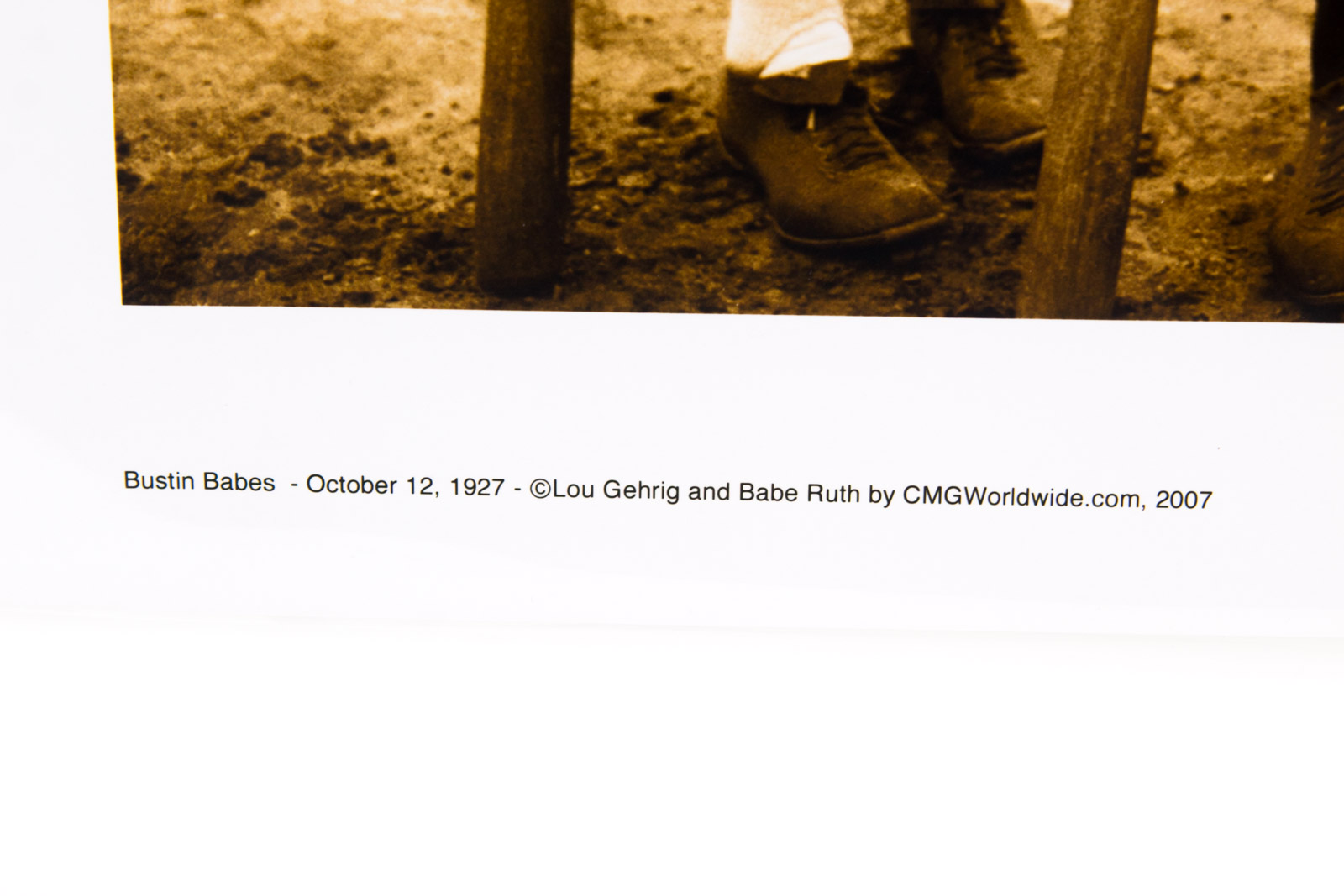 "Bustin Babes" Fuji Crystal Archival Photograph with Facsimile Babe Ruth and Lou Gehrig Autographs