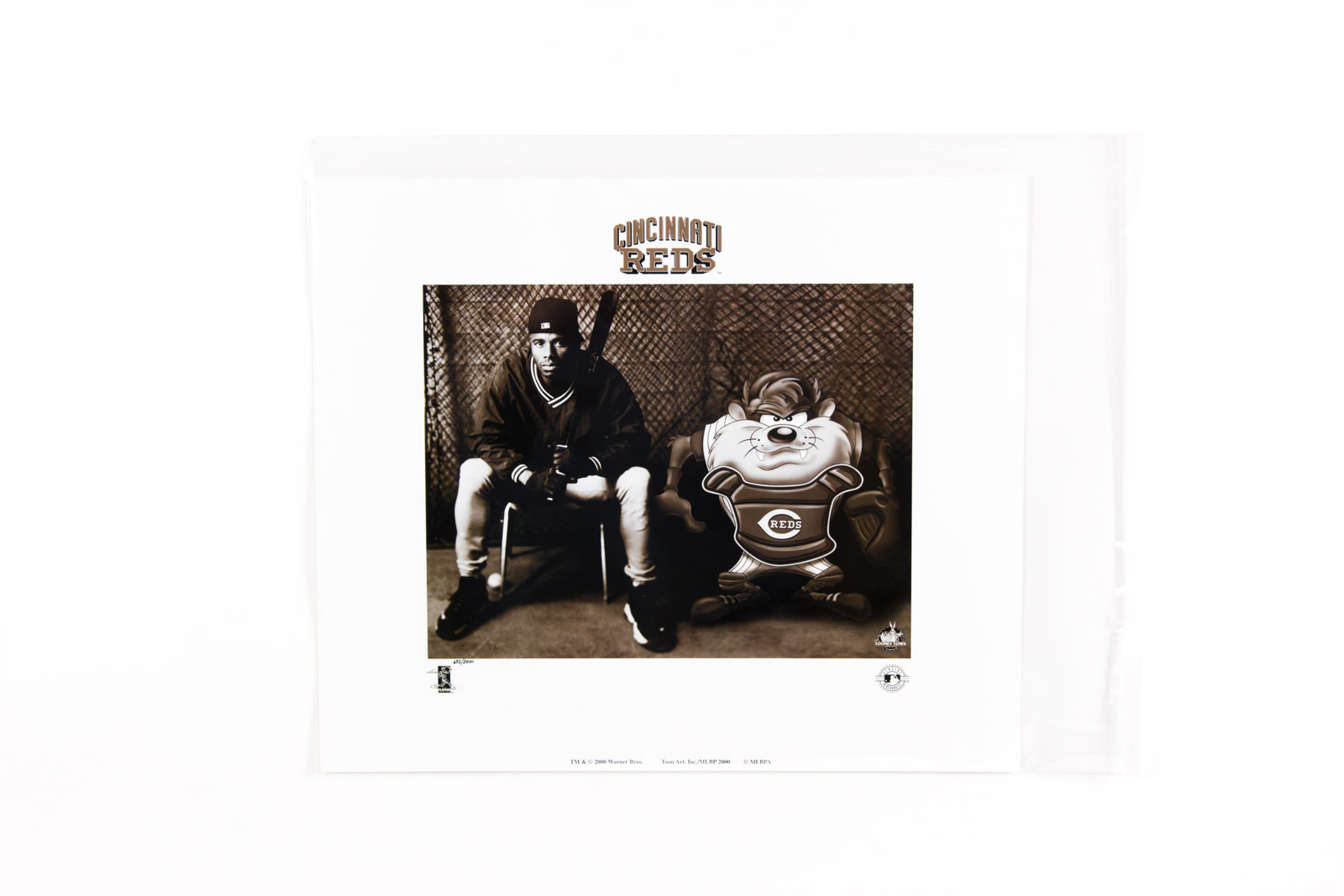 "Taz and Junior" Cincinnati Reds Photoanimation Offset Lithograph