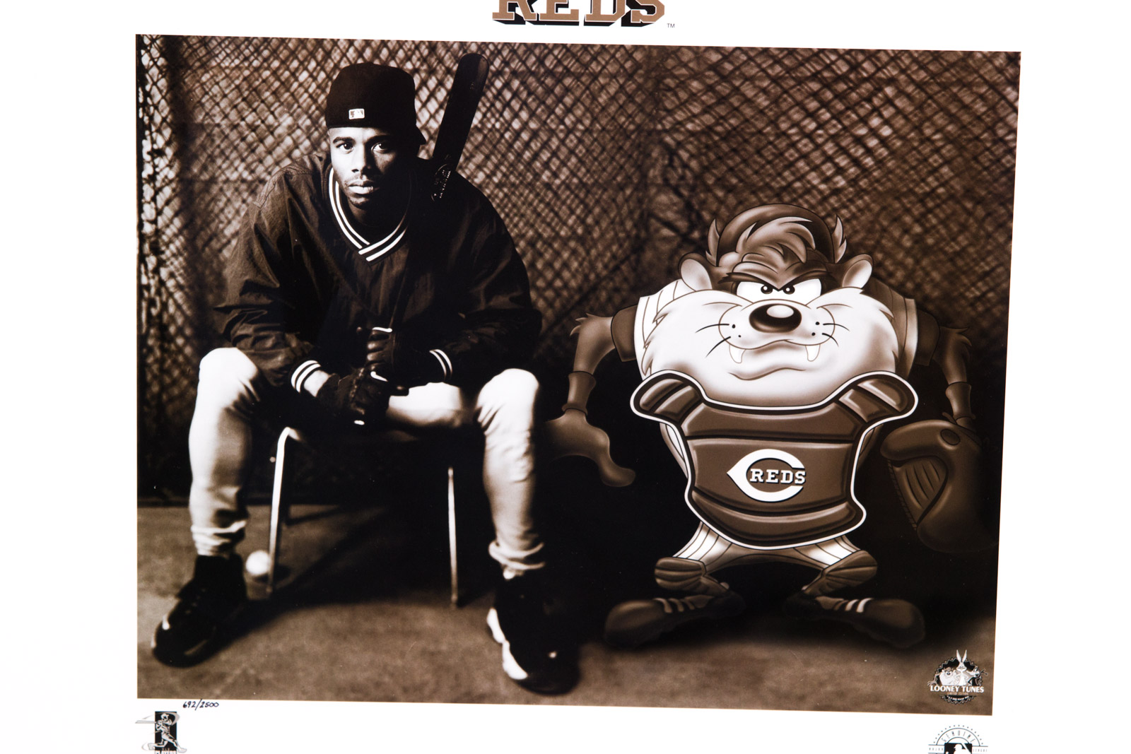 "Taz and Junior" Cincinnati Reds Photoanimation Offset Lithograph