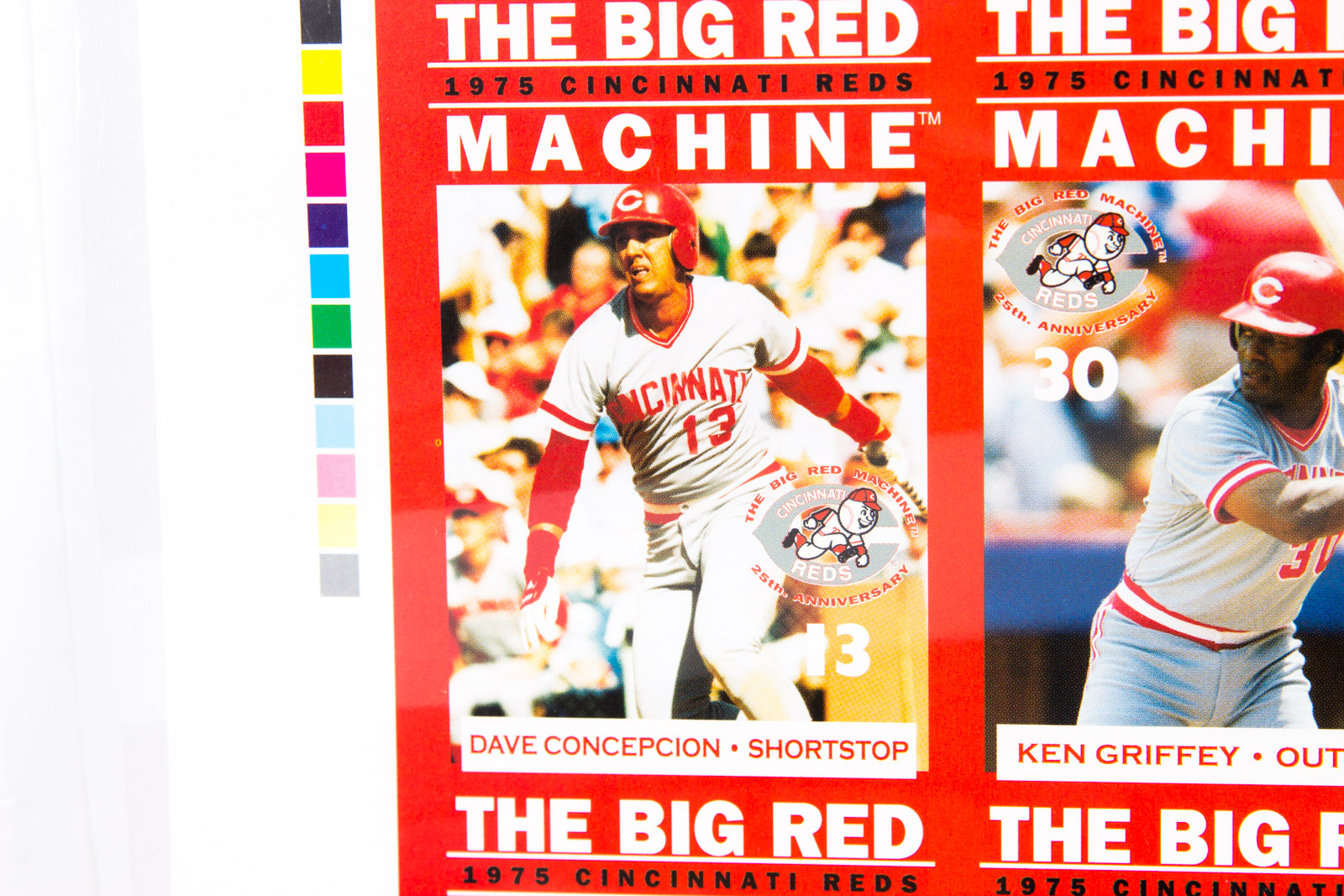 Uncut Sheet of "The Big Red Machine" Cincinnati Reds Baseball Cards
