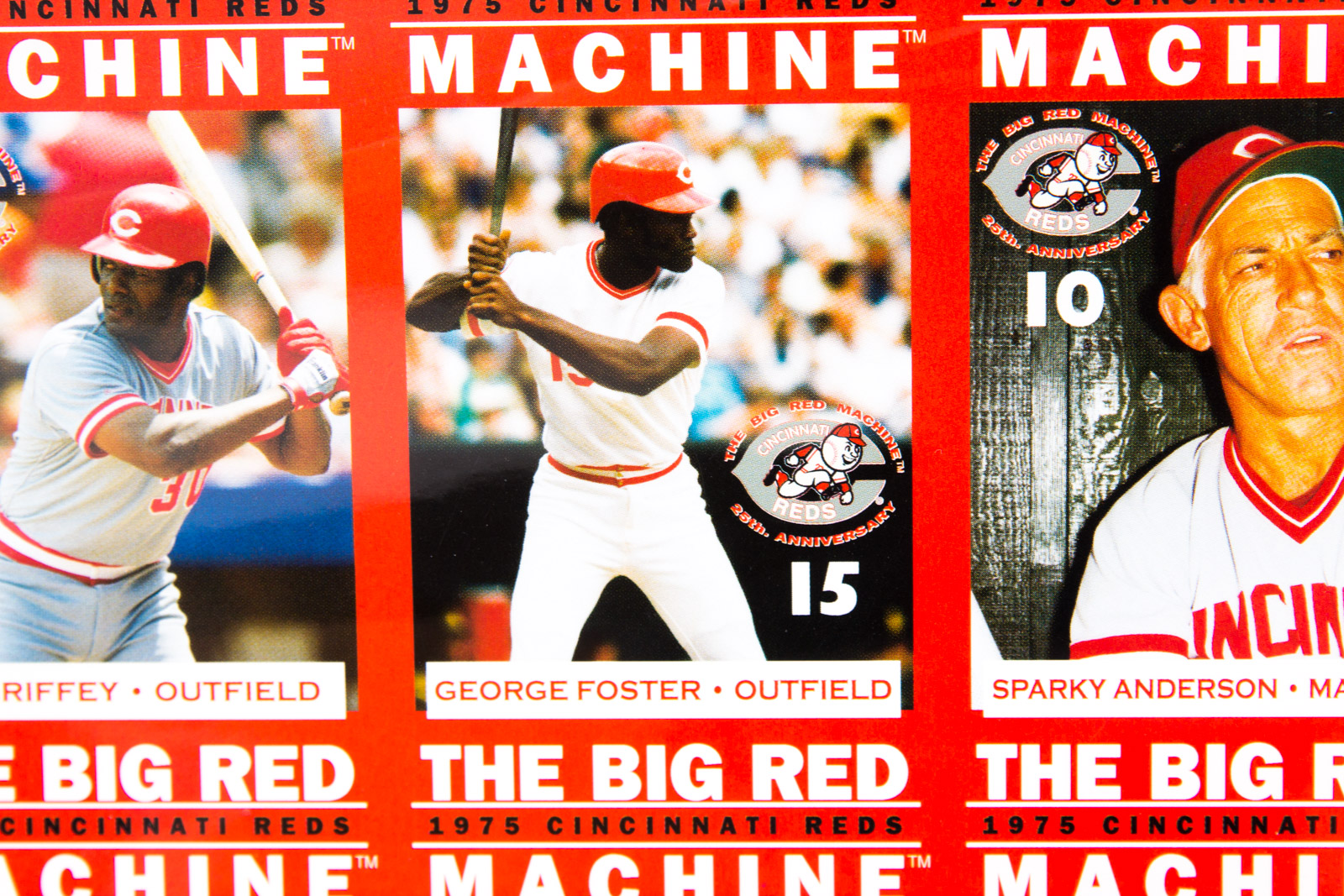 Uncut Sheet of "The Big Red Machine" Cincinnati Reds Baseball Cards