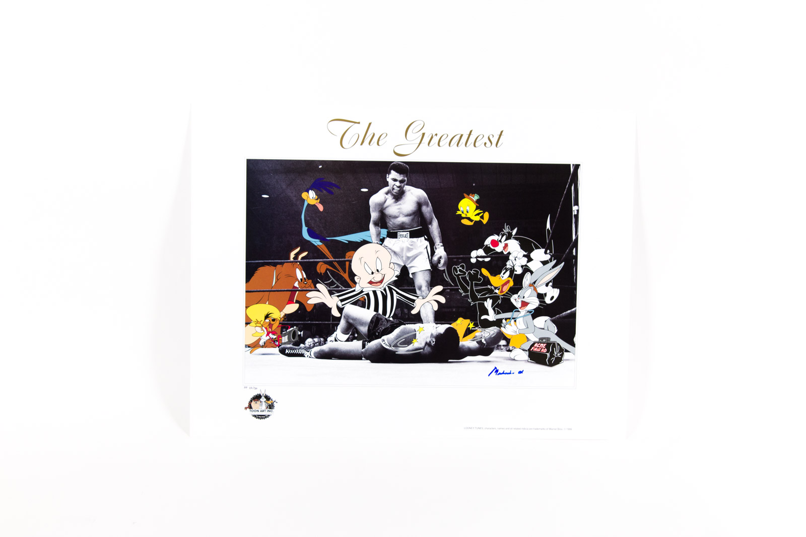 Muhammad Ali Signed "The Greatest" Boxing Photoanimation Offset Lithograph
