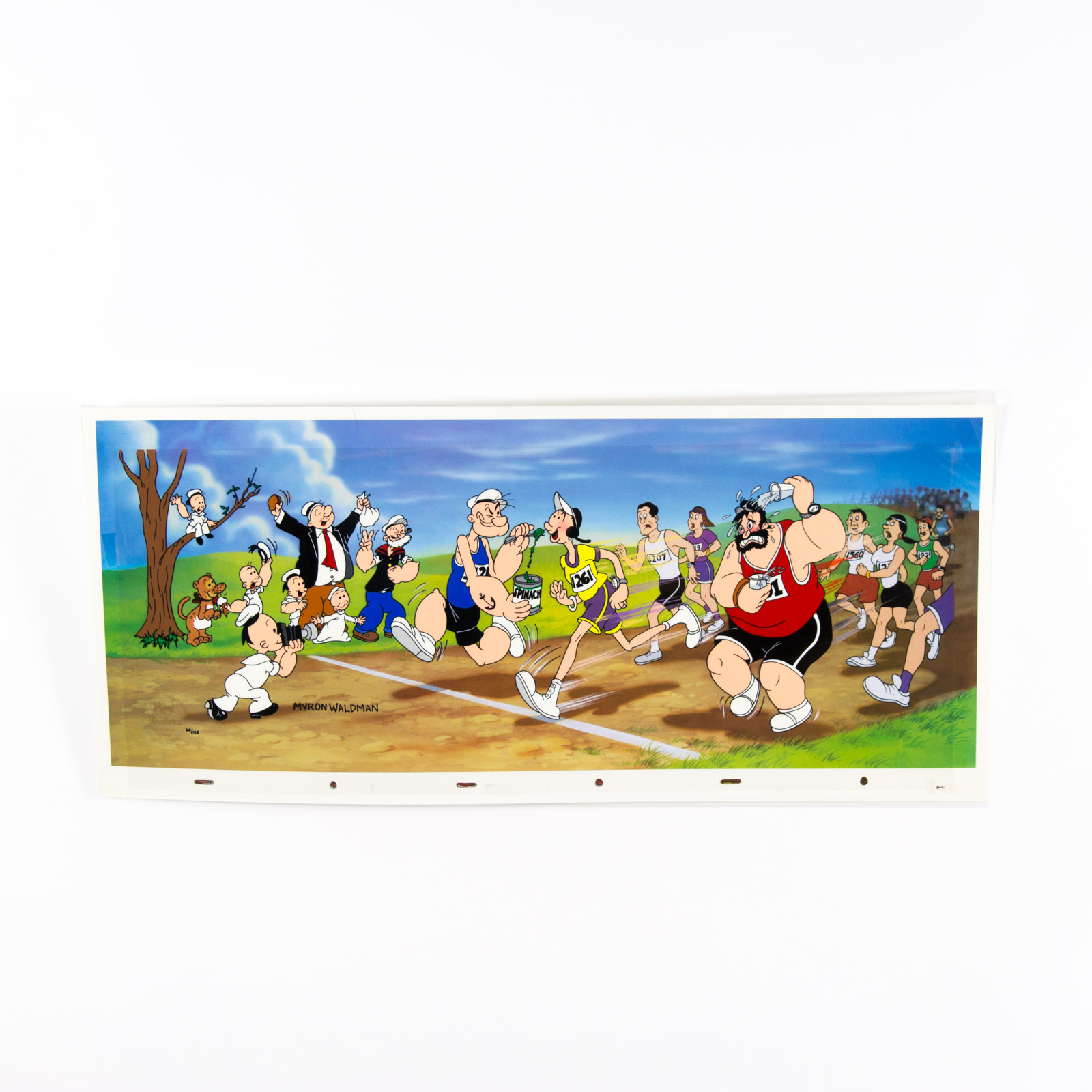 Myron Waldman Hand Painted "Strong to the Finish" Animation Cel