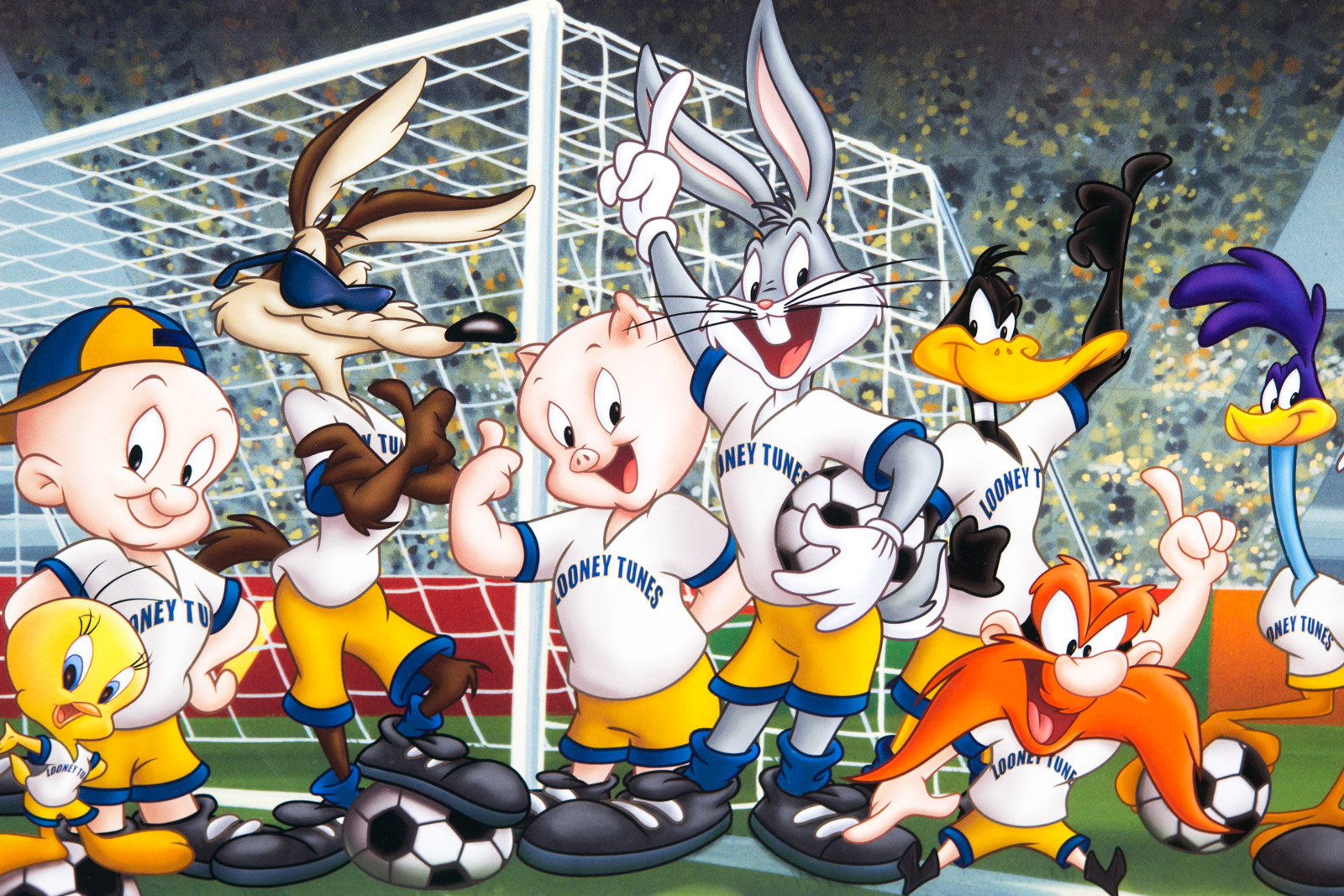 "Equipo Looney Tunes" Soccer Themed Offset Lithograph