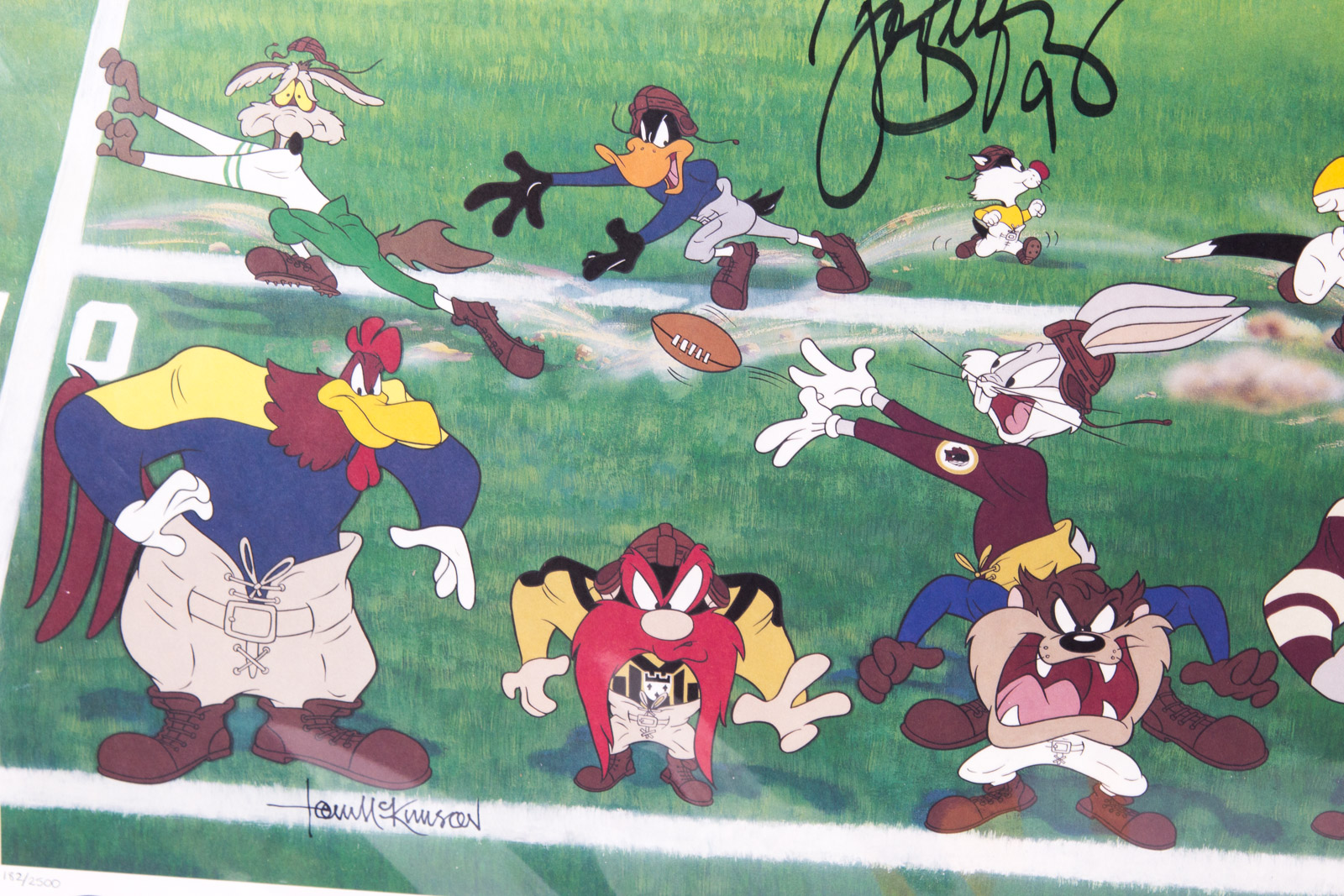 Charles and Tom McKimson "3 Yards and a Cloud of Dust" Offset Lithograph, Signed by Doug Pelphrey