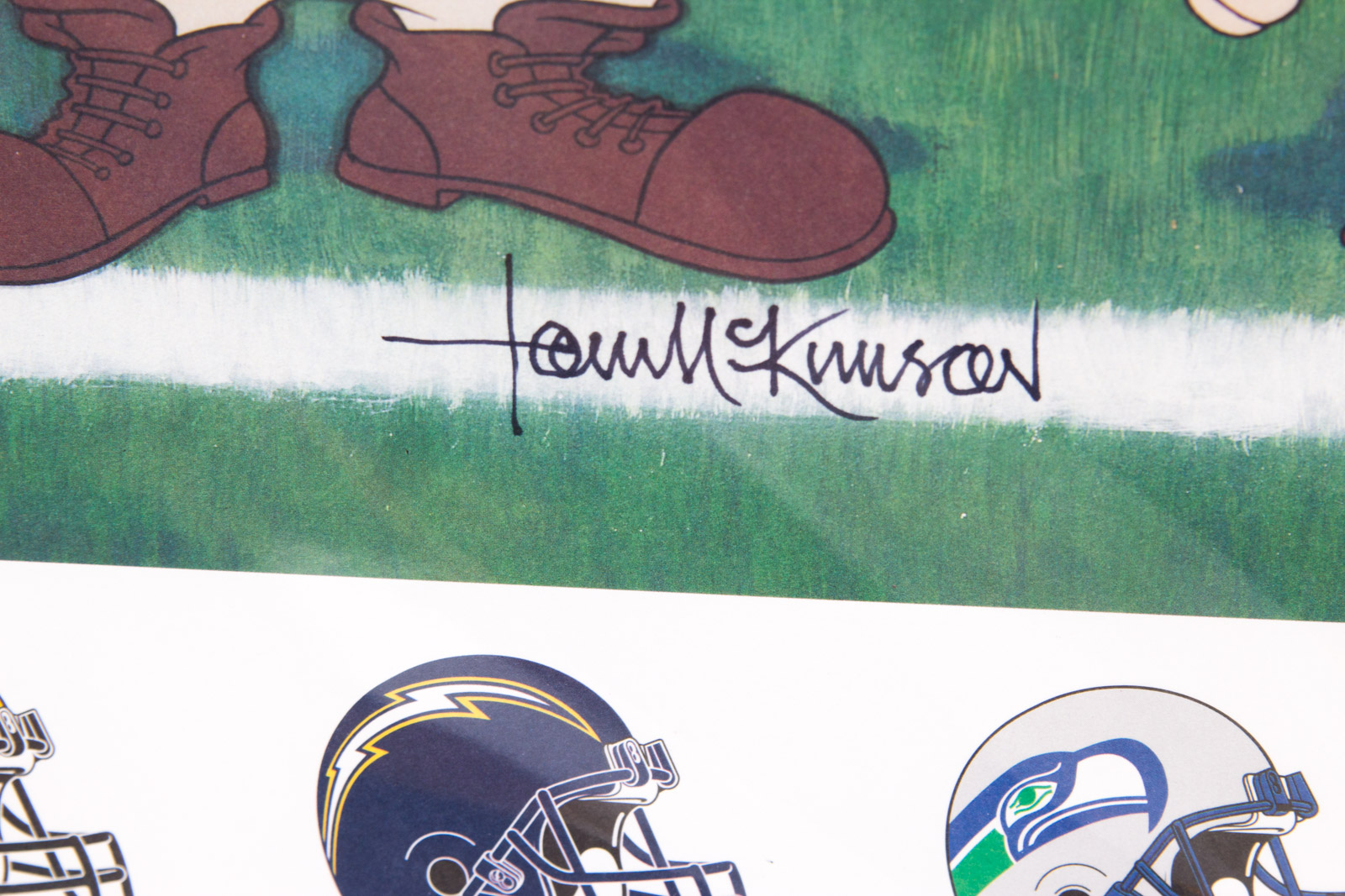 Charles and Tom McKimson "3 Yards and a Cloud of Dust" Offset Lithograph, Signed by Doug Pelphrey