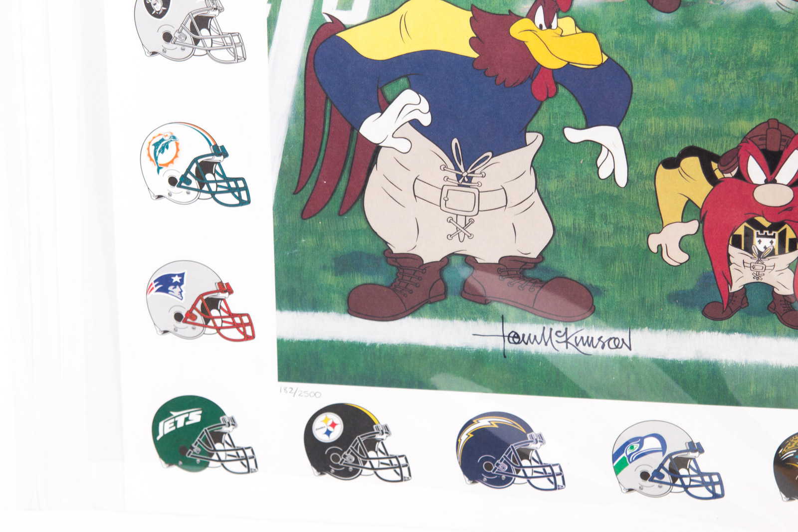 Charles and Tom McKimson "3 Yards and a Cloud of Dust" Offset Lithograph, Signed by Doug Pelphrey