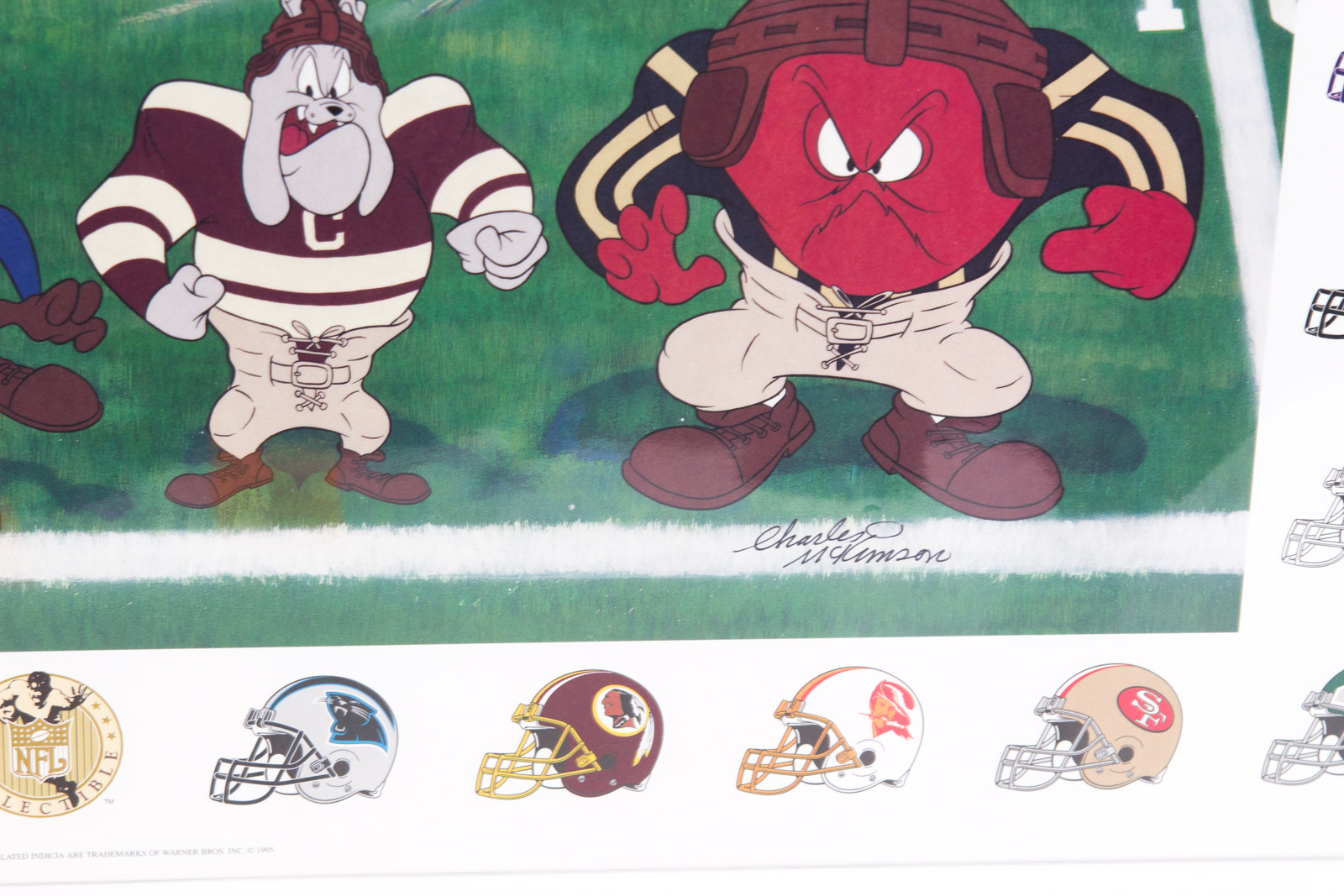 Charles and Tom McKimson "3 Yards and a Cloud of Dust" Offset Lithograph, Signed by Doug Pelphrey