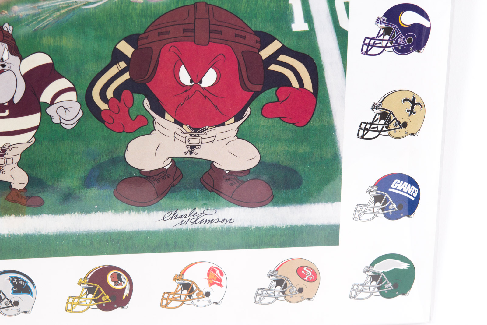 Charles and Tom McKimson "3 Yards and a Cloud of Dust" Offset Lithograph, Signed by Doug Pelphrey